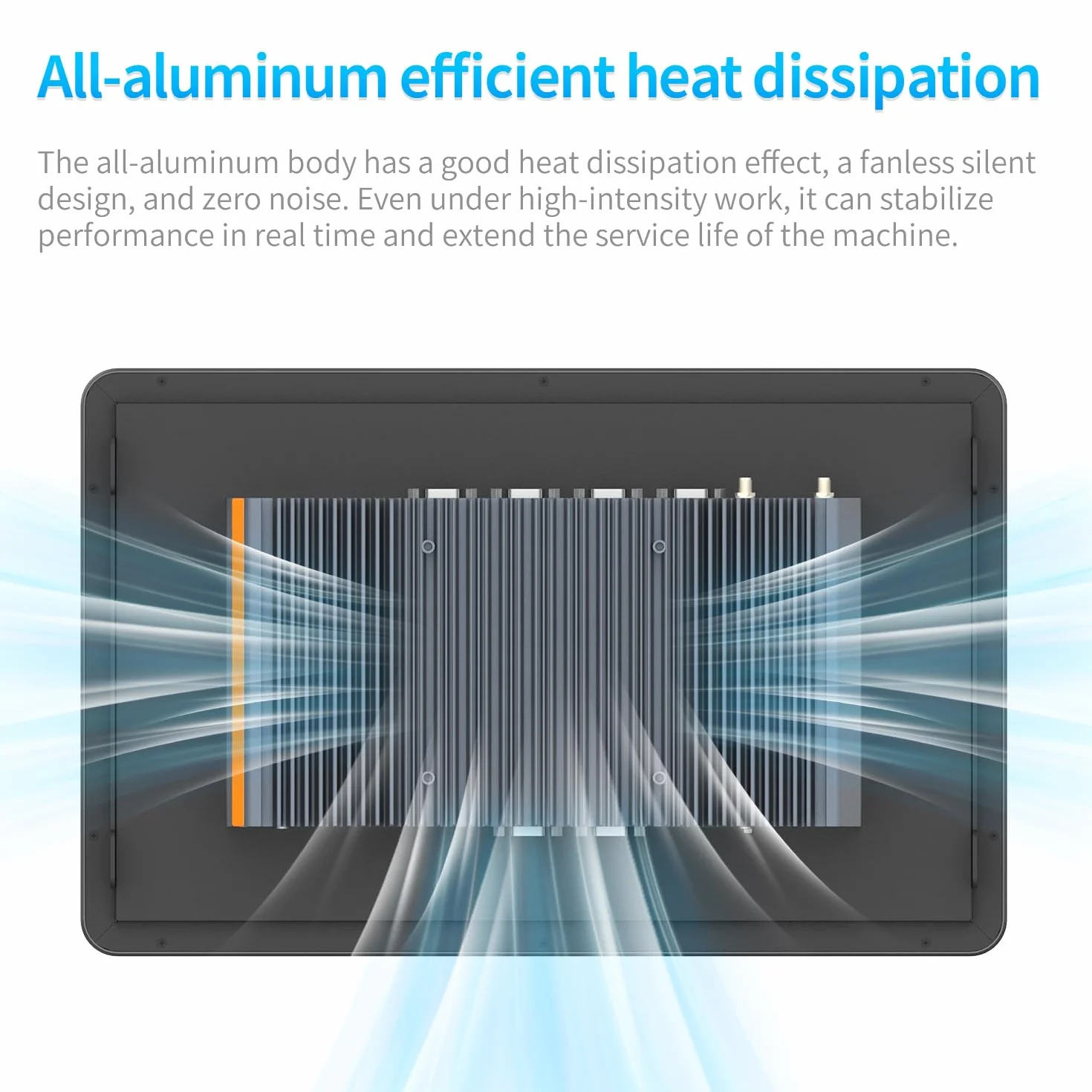21.5" Fanless Industrial Panel PC,16:9 Embedded 10 Point Touch PC,Win 10 IP65 All-in-One Computer,Auto Power-on,for Factory,Automation,Kiosk,Business (I7-7500U, 16G RAM 512G SSD)