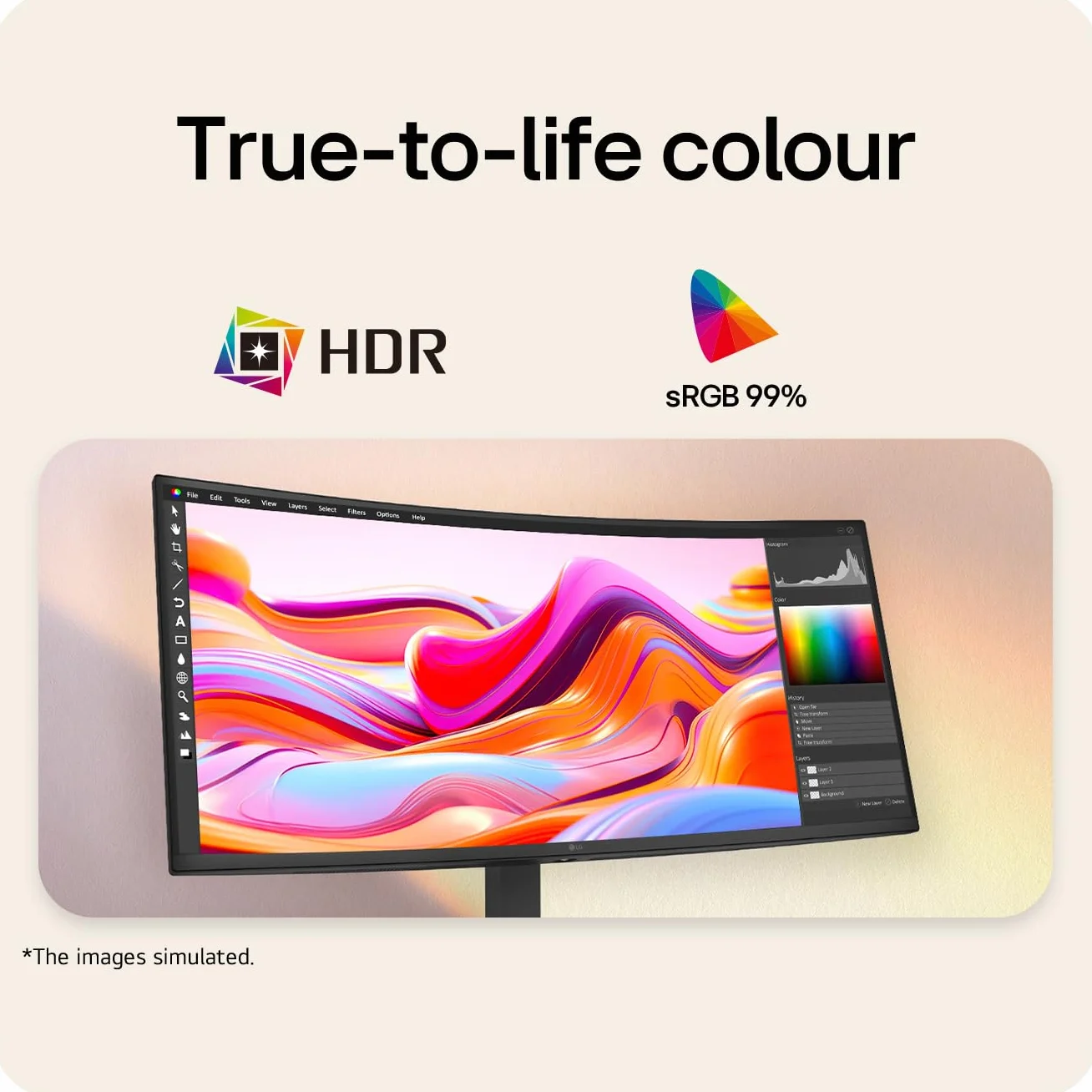 LG UltraWide Monitor 34U640B-B: zakrzywiony UWQHD 1440p VA 86.4 cm, 144Hz, 5ms GtG, HDR10, FreeSync Premium, wyświetlacz HAS, tryb czytnika i bezpieczny migotanie, inteligentna oszczędność energii