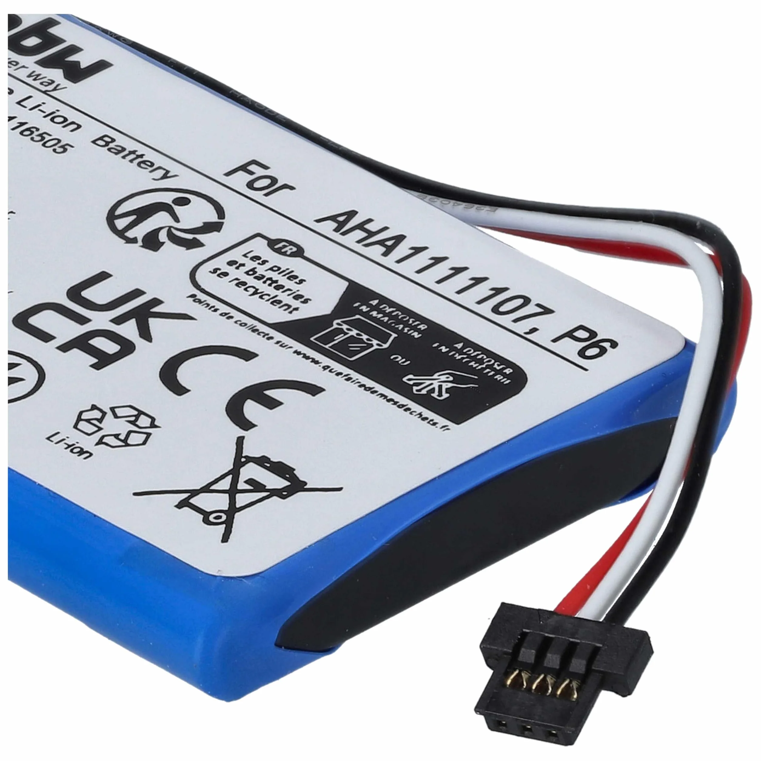 vhbw Bateria zamienna do Tomtom P6, AHA11111010, AHA1111107 do nawigacji GPS (1100 mAh, 3,7 V, litowo-jonowa)