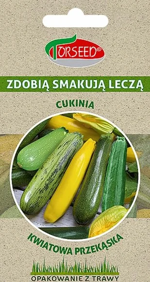 Mieszanka odmian cukinii (Cucurbita pepo) - żywe spektrum kolorów, łatwa uprawa, 3 g