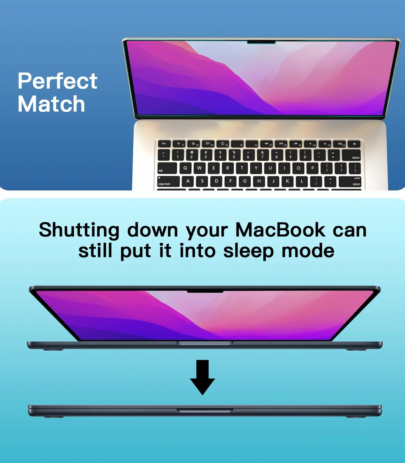 PYS [3-pak] Osłona ekranu z filtrem niebieskiego światła do Macbooka Air 33.6 cm (2024/2022, M3/M2), folia antyodblaskowa, matowa, odporna na zarysowania, odporna na odciski palców, bez pęcherzyków