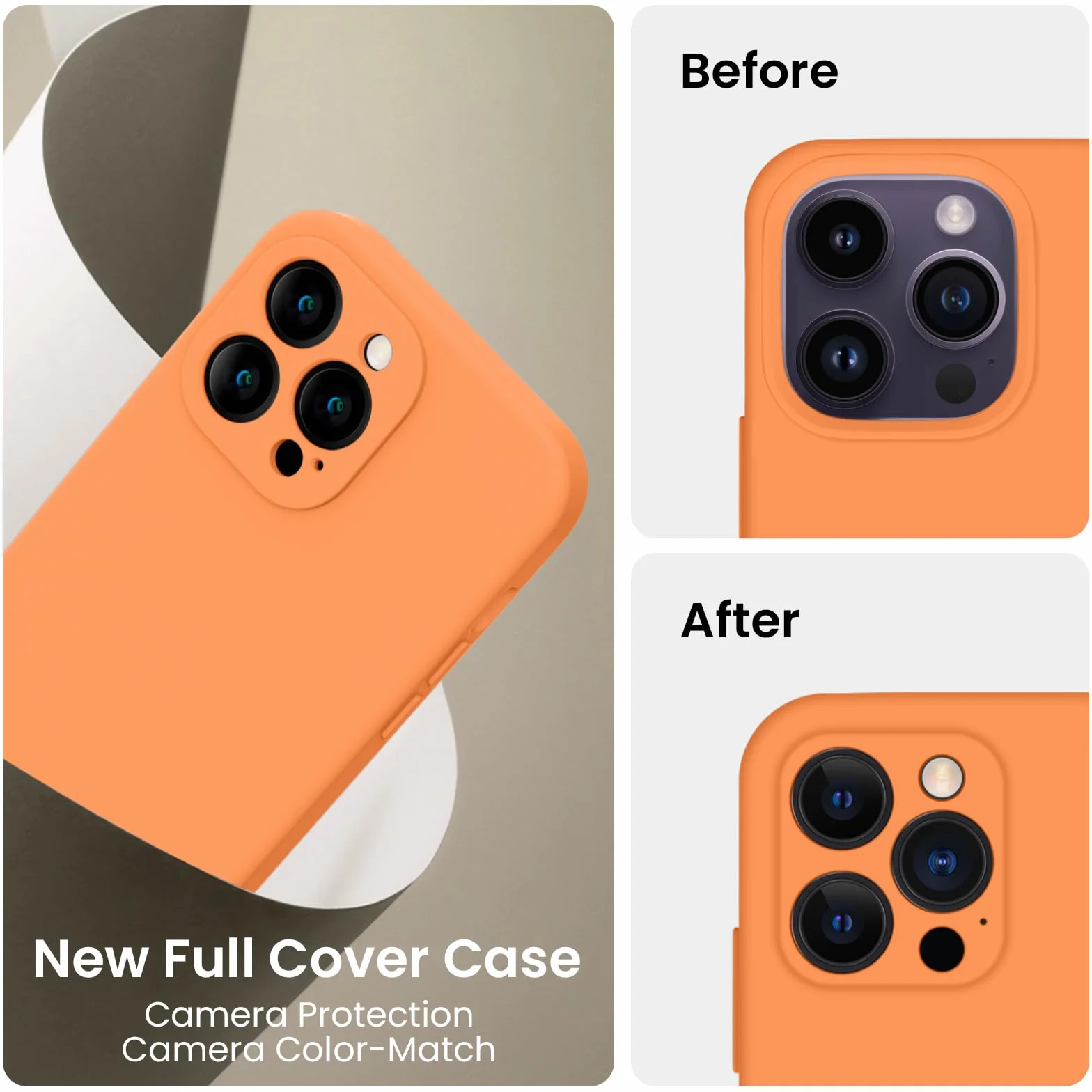 FireNova Etui na iPhone'a 14 Pro, ulepszone silikonowe etui [ochrona aparatu] etui na telefon z [2 ochraniaczami ekranu], miękka, odporna na zarysowania wyściółka z mikrofibry wewnątrz, 15.5 cm