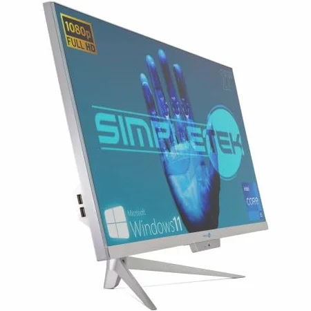 PC All in One RGB Core i5 Windows 11 Pro 27" Full HD RAM 16 GB SSD 480 GB | Wbudowana kamera internetowa, WiFi5, Bluetooth | Komputer stacjonarny Wszystko w jednym Simpletek