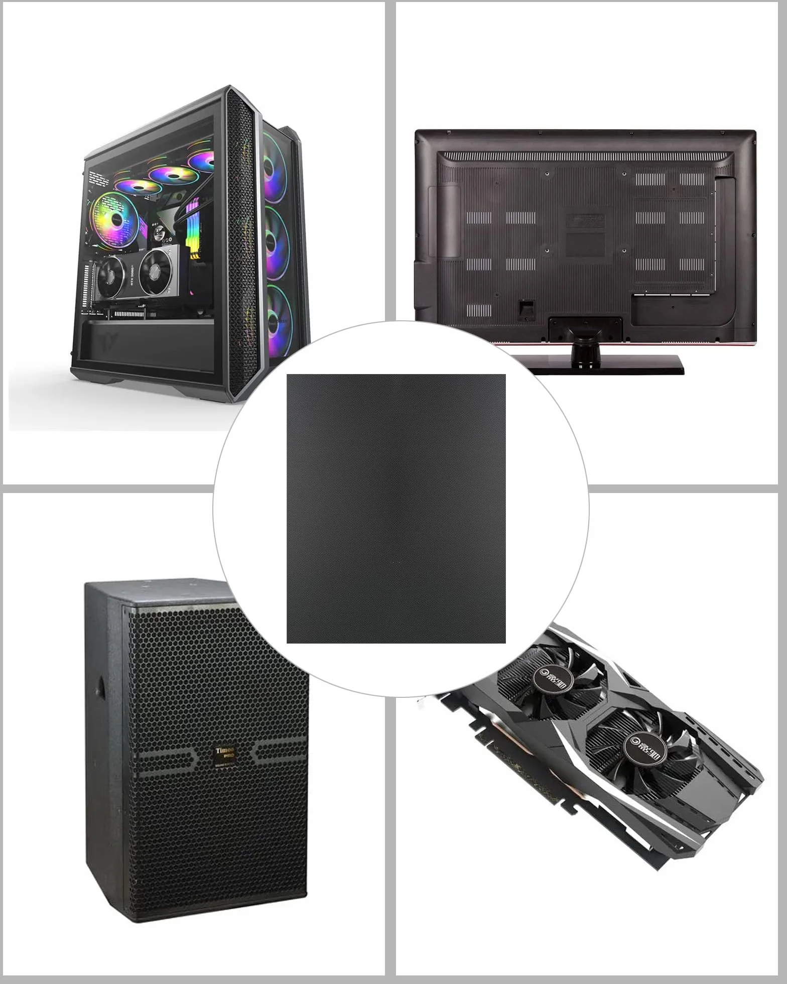 Obudowa PC osłona filtra przeciwpyłowego 400x300 mm 2 sztuki z paskami magnetycznymi