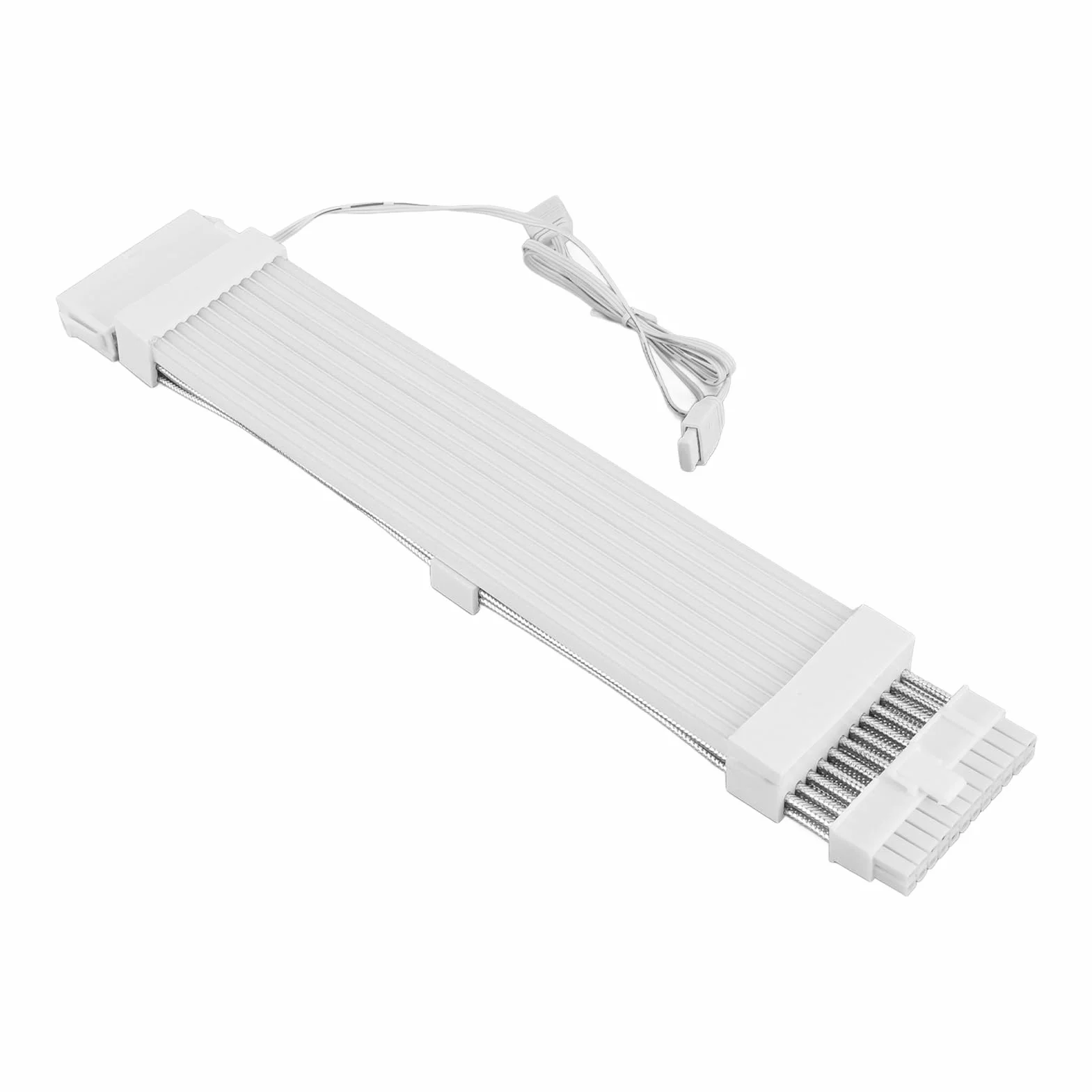 Przedłużacz zasilania RGB, kabel zasilacza ARGB z 5 V 3-pinową obsługą adresowalną, kabel RGB 18AWG do komputera stacjonarnego ze zsynchronizowanymi efektami świetlnymi (24-pinowy kabel ARGB)
