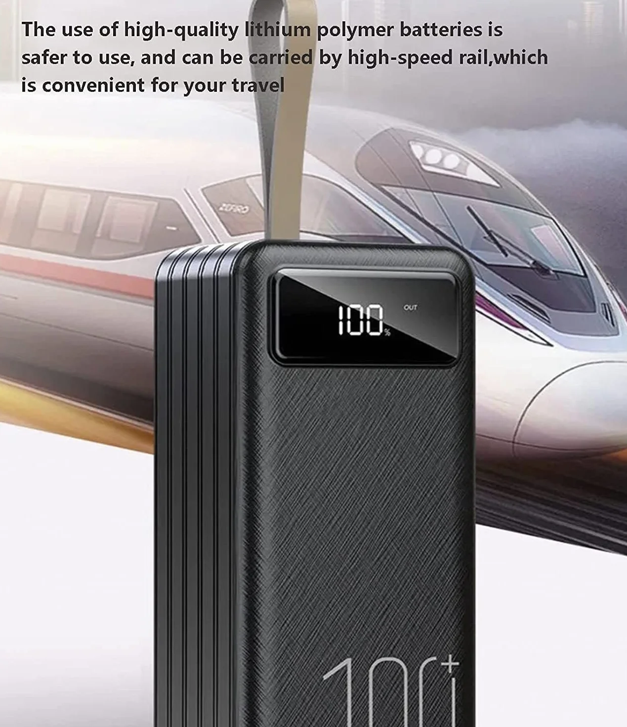 Bateria zewnętrzna 80000mAh Power Banks Ultrakompaktowa technologia ładowania o dużej prędkości przenośna ładowarka do smartfonów, tabletów, konsol do gier (biały)