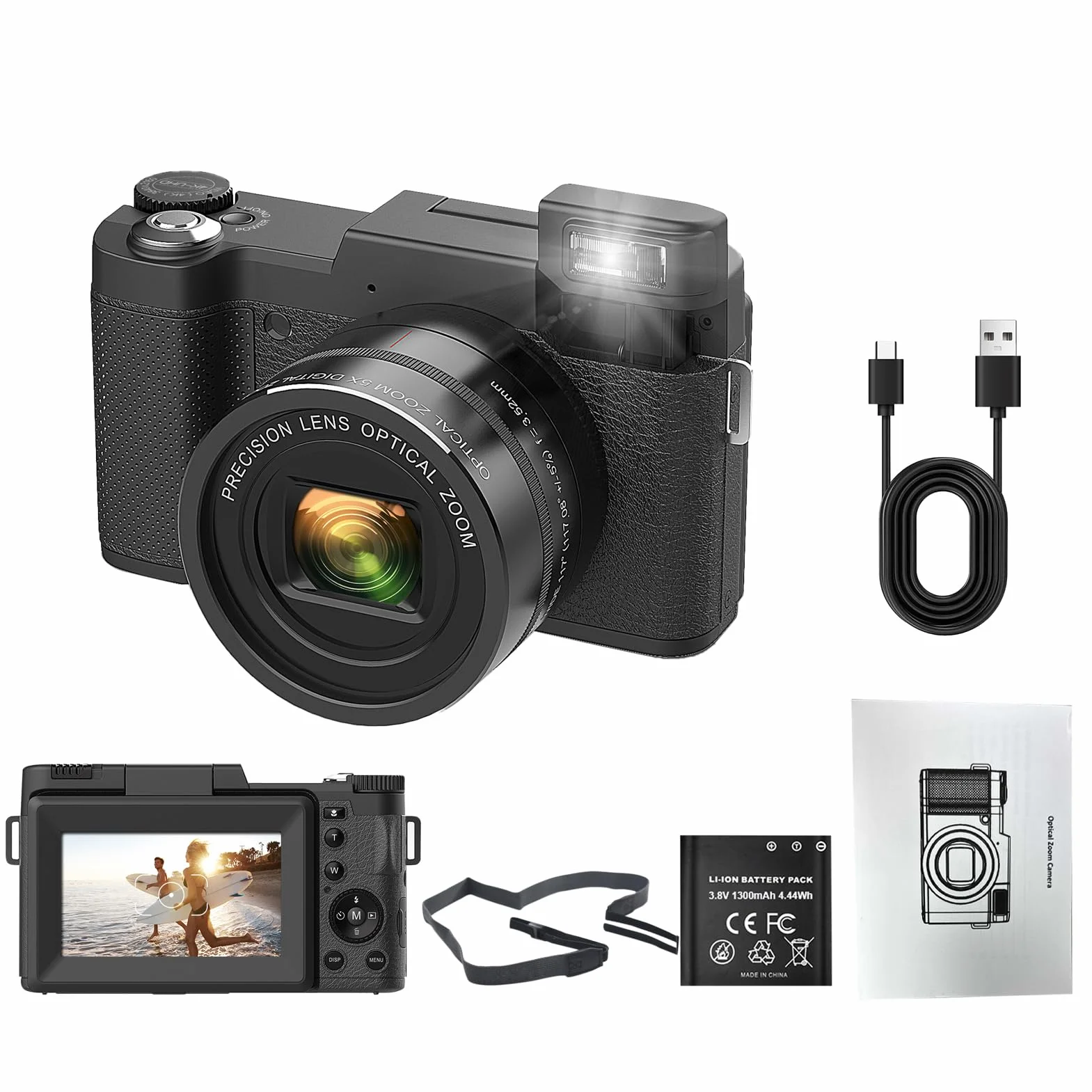 Aparat 4k do fotografii, aparat 4k do fotografii Przenośna kamera, | Aparat cyfrowy Kreatywne materiały fotograficzne, zdjęcia plenerowe, zdjęcia z podróży, widoki natury