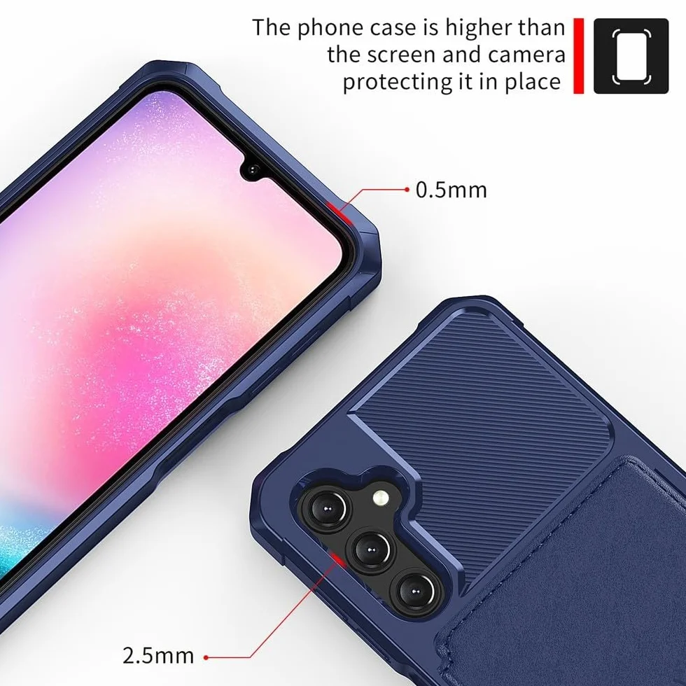 Generic etui kompatybilne z Samsung Galaxy S24FE (kolor: fioletowy) skórzany portfel przegródki na karty twarde silikonowe etui na tył
