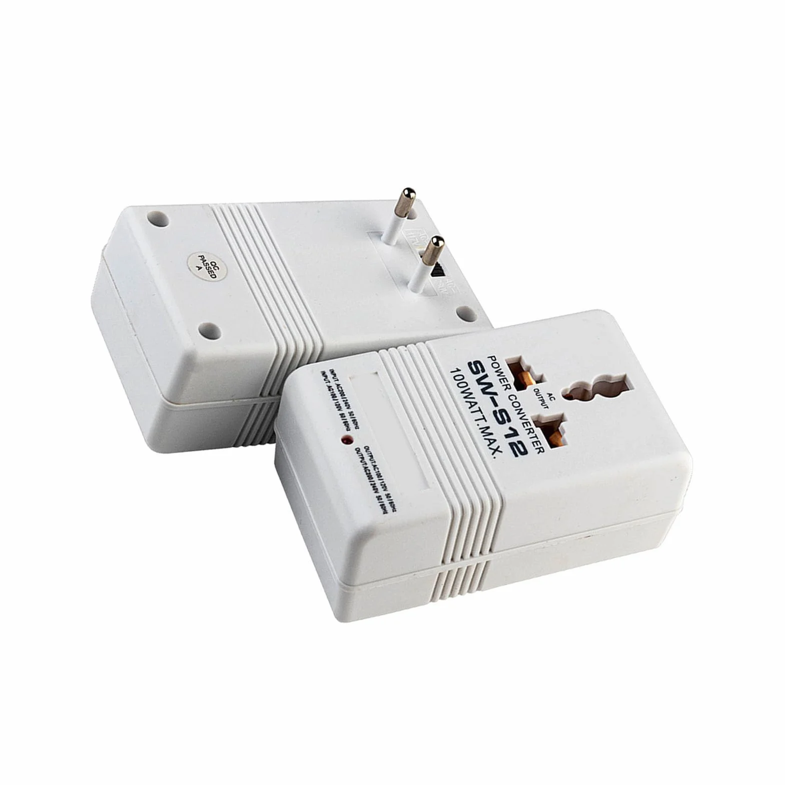 Zunate Kompaktowy Podróżny Konwerter Mocy 100 W Transformator z Podwójnym Napięciem do Małych urządzeń, Solidna Konstrukcja, funkcjonalność Dwukanałowa, Konstrukcja Przyjazna dla Użytkownika
