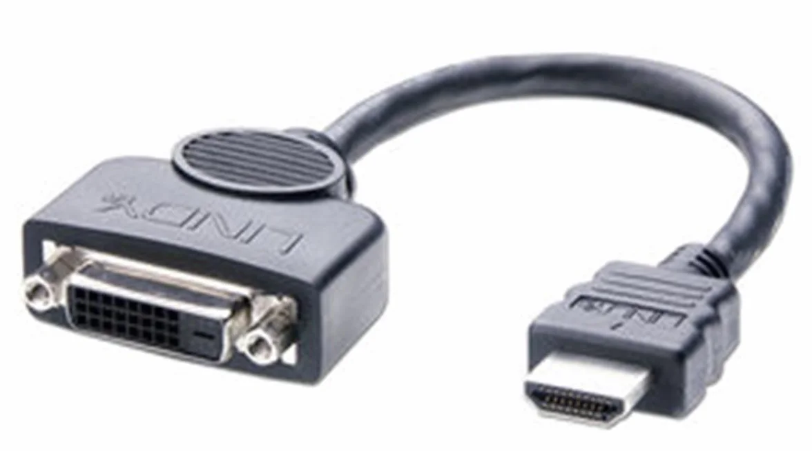 LINDY DVI-D żeński na HDMI męski kabel przejściowy 0,2 m