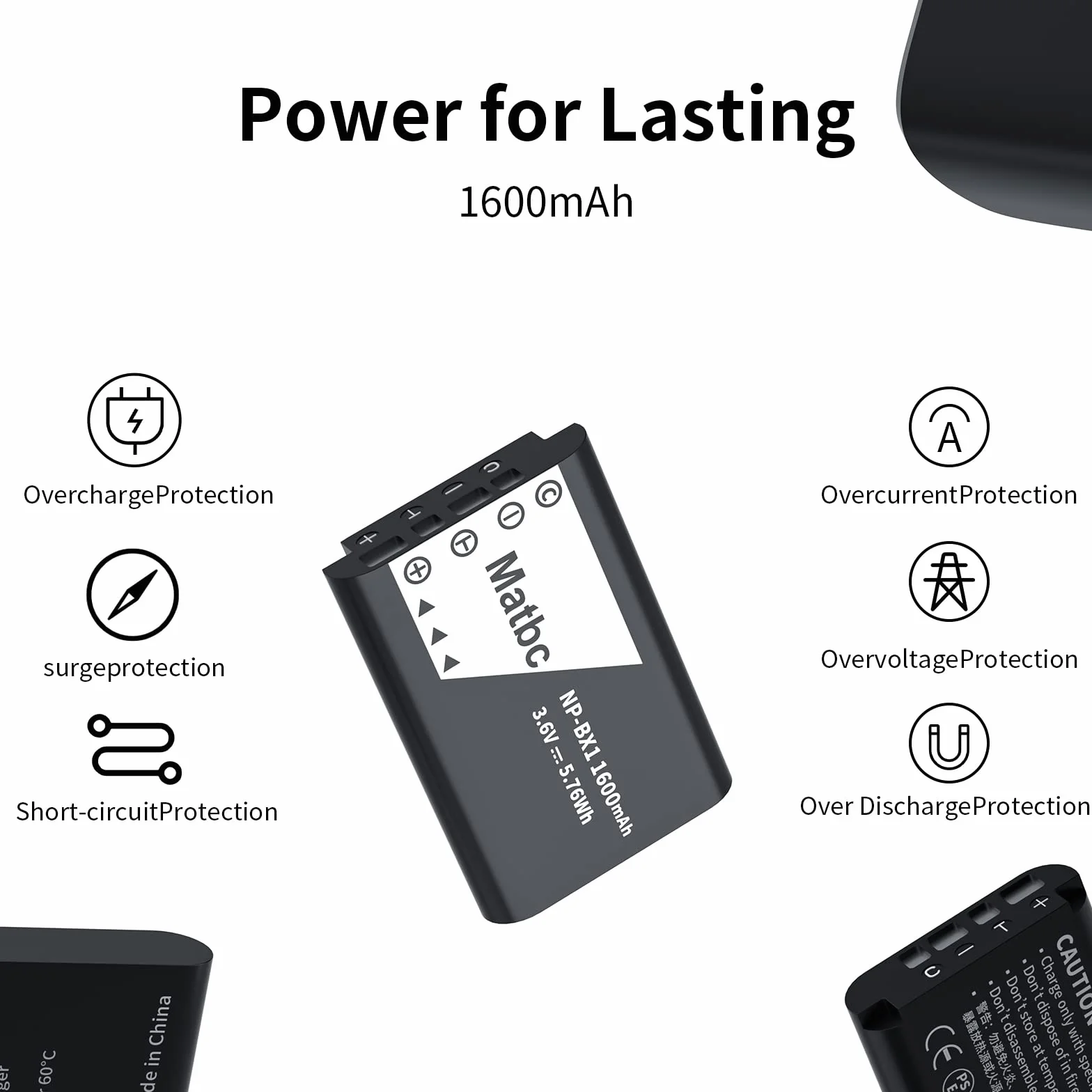Zamiennik 1600 mAh do baterii Sony NP-BX1 2-pak i 3-kanałowa ładowarka Sony kompatybilna z Sony NP-BX1/M8, ZV-1, ZV-1 II, ZV-1F, DSC-RX100 III, DSC-RX100 IV, DSC-RX1, HX90V, HX80