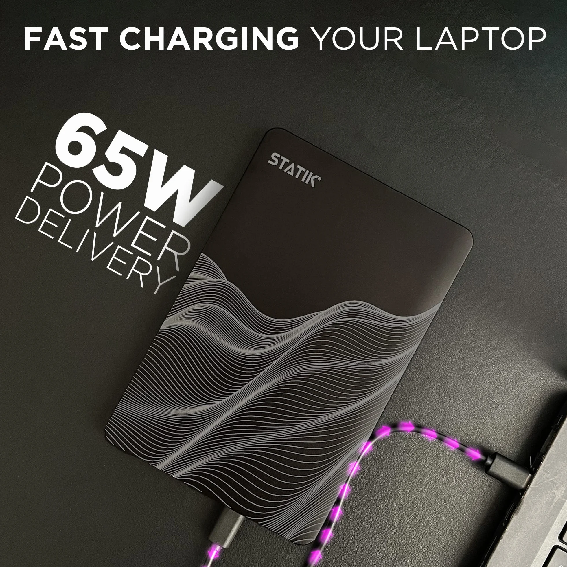 Statik Ultimate Charger przenośny powerbank 20 000 mAh do smartfonów, laptopów, tabletów itp. - Smukły i trwały metalowy korpus z wieloportowym ładowaniem