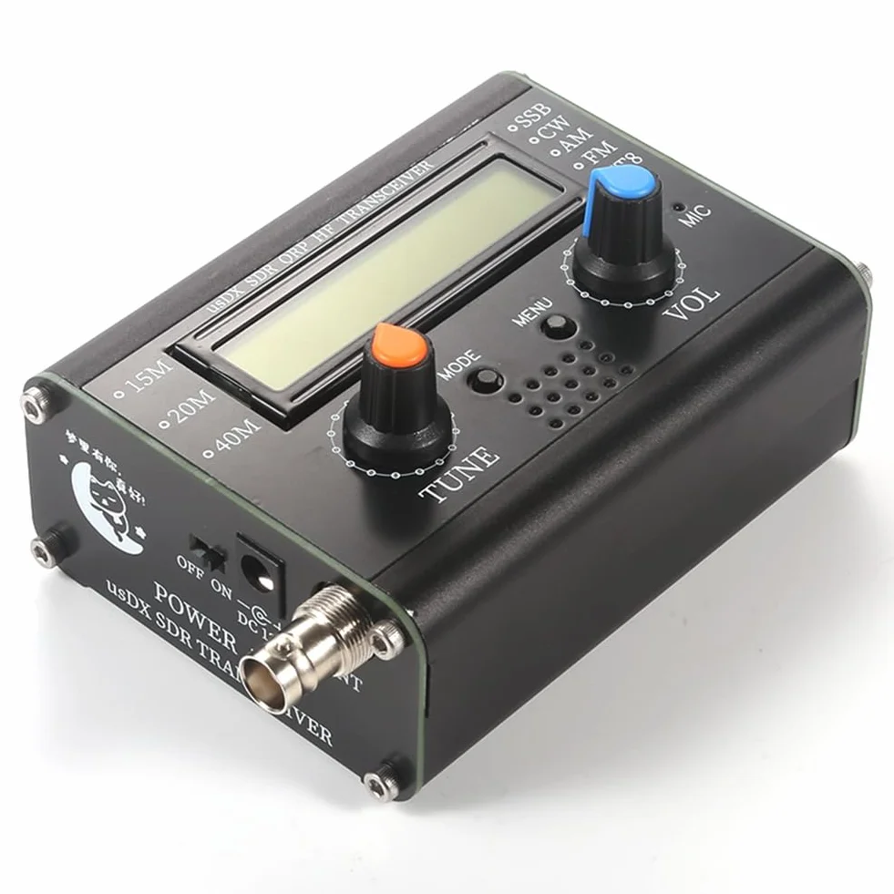 rieder Przenośny nadajnik krótkofalowy USDX SDR QRP 3-pasmowy radiotelefon z mikrofonem ręcznym