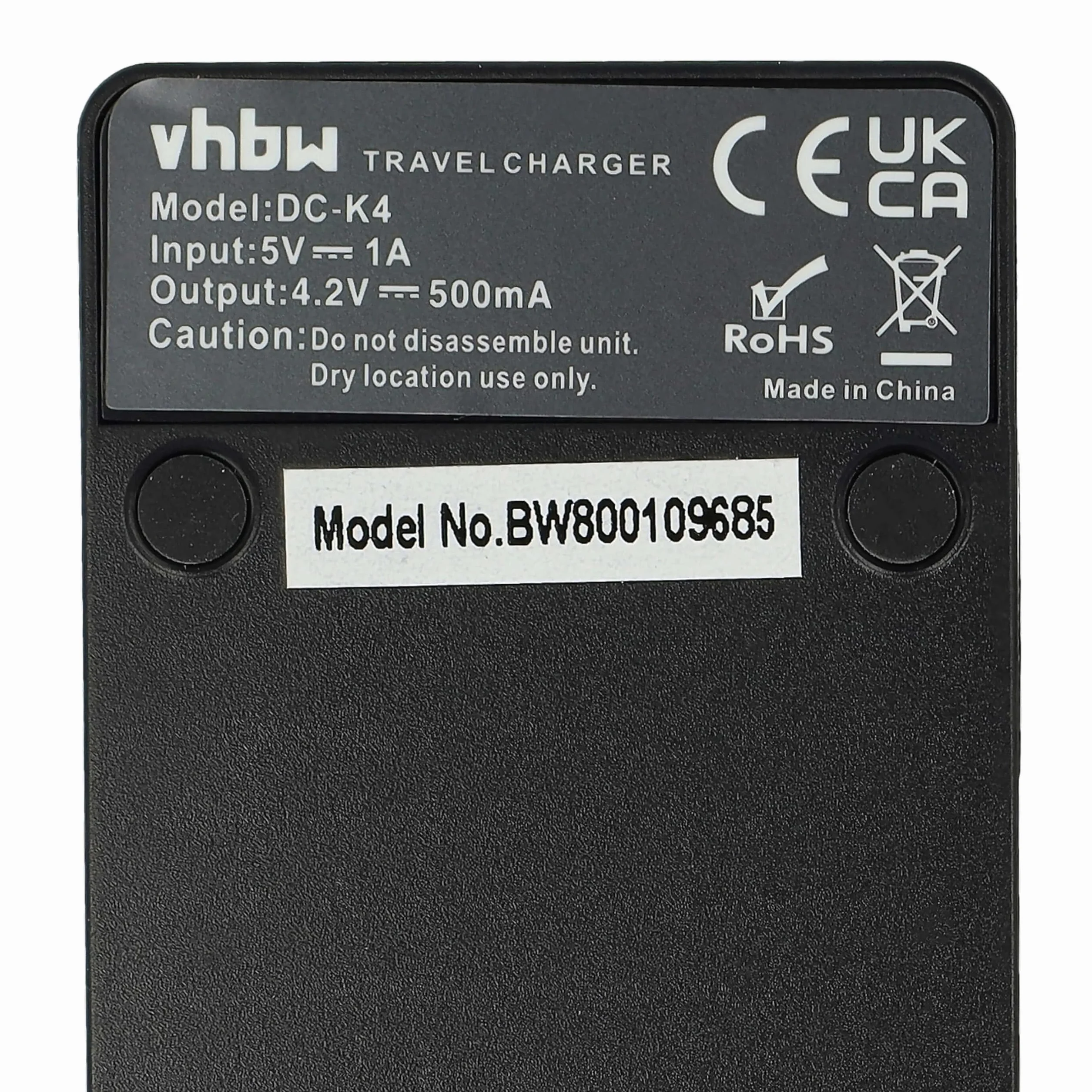 vhbw Ładowarka USB-C kompatybilna z aparatem Nikon Coolpix A300, A100, S2750, S2500, S100, S2600, S2550 - ładowarka + kabel USB-C wskaźnik ładowania