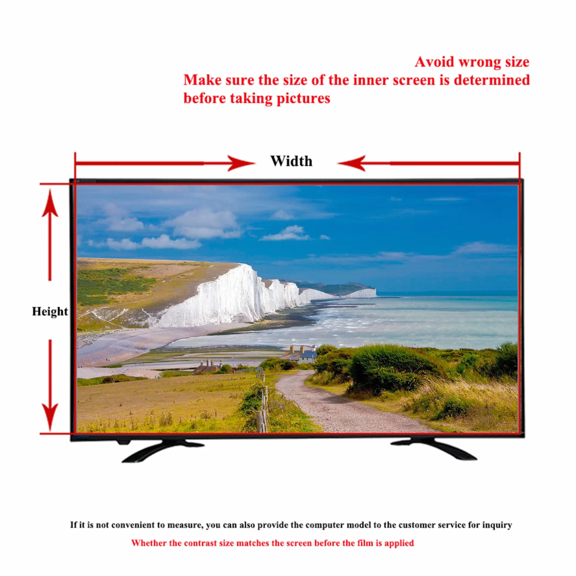 Folia ochronna na ekran telewizora, folia ochronna na ekran telewizora o przekątnej 32-75 cali, folia antyodblaskowa i przeciwzarysowa do wyświetlaczy LCD, LED, 4K OLED i QLED HDTV(65in 1440x809mm)
