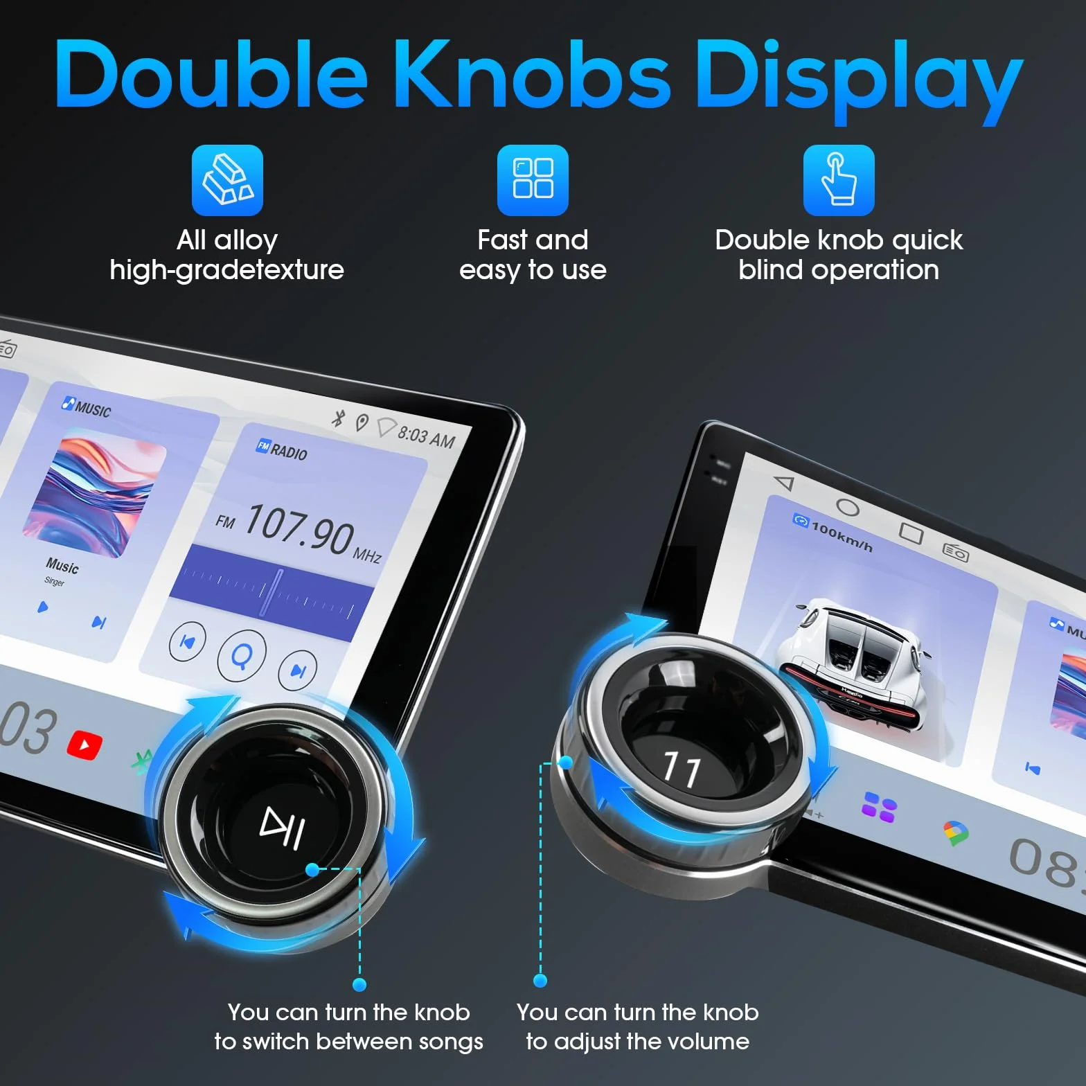 Haudio 10,1-calowe radio samochodowe Android 13 z bezprzewodowym CarPlay i Android Auto, stereo Bluetooth 2 DIN z tylną kamerą, OTA i APK, Mirror Link, asystent głosowy, AM/RDS/FM do wszystkich
