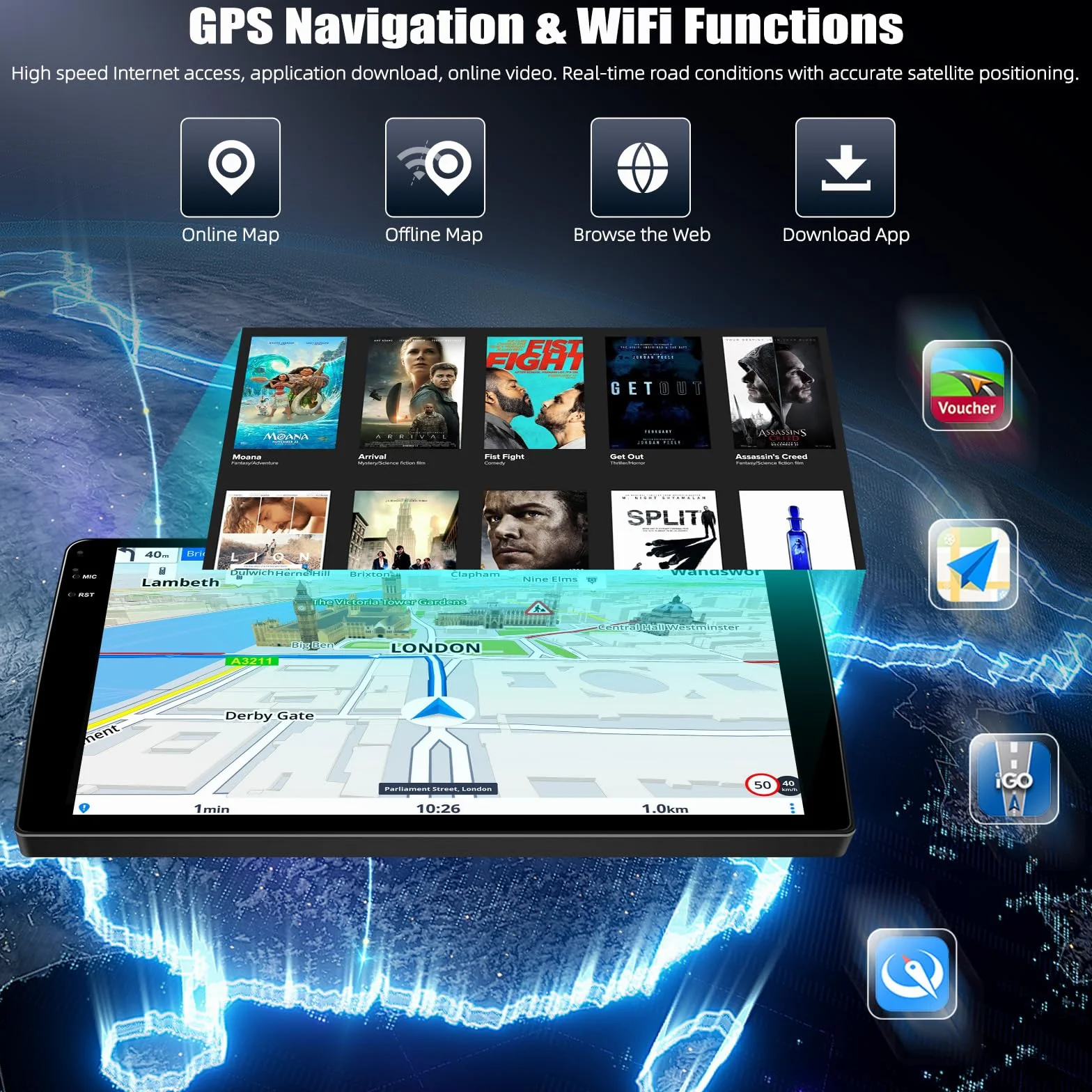 CAMECHO 4+64G M Android 15 Navi radio samochodowe