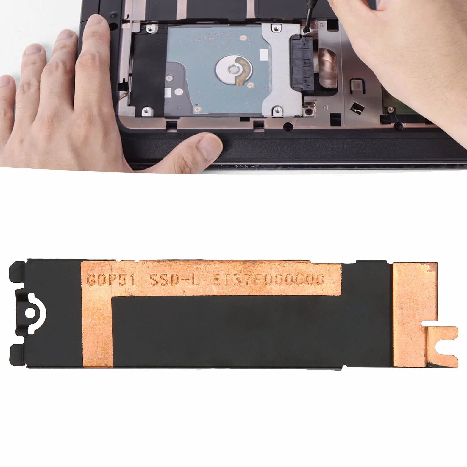 Osłona Radiatora SSD, Rozpraszania Ciepła SSD do Dysku SSD Nvme M.2 NGFF, Wspornik Termiczny Laptopa Osłona Termiczna do XPS 15 9500 9510 9520