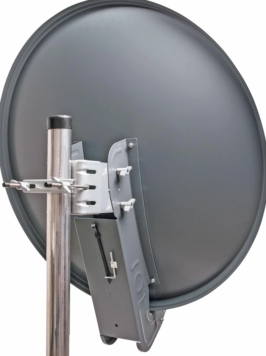 SCHWAIGER -4630- System satelitarny | Antena satelitarna | 75 cm | Antena satelitarna z aluminium | Konwerter Quad | cyfrowy | 4 uczestników | 8 złącz F | 7 mm | 75 x 80 cm | antracyt