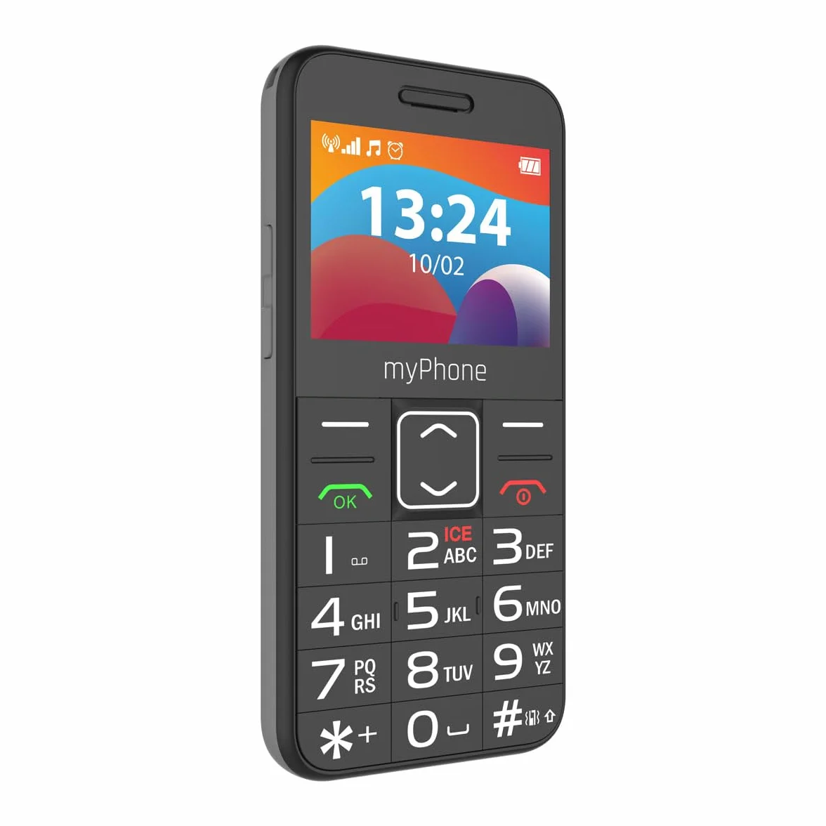 myPhone Halo 3 LTE telefon dla seniora ze stacją ładującą, 4G, przyciskiem SOS, duże przyciski, czytelny wyświetlacz i prosta Bedienung