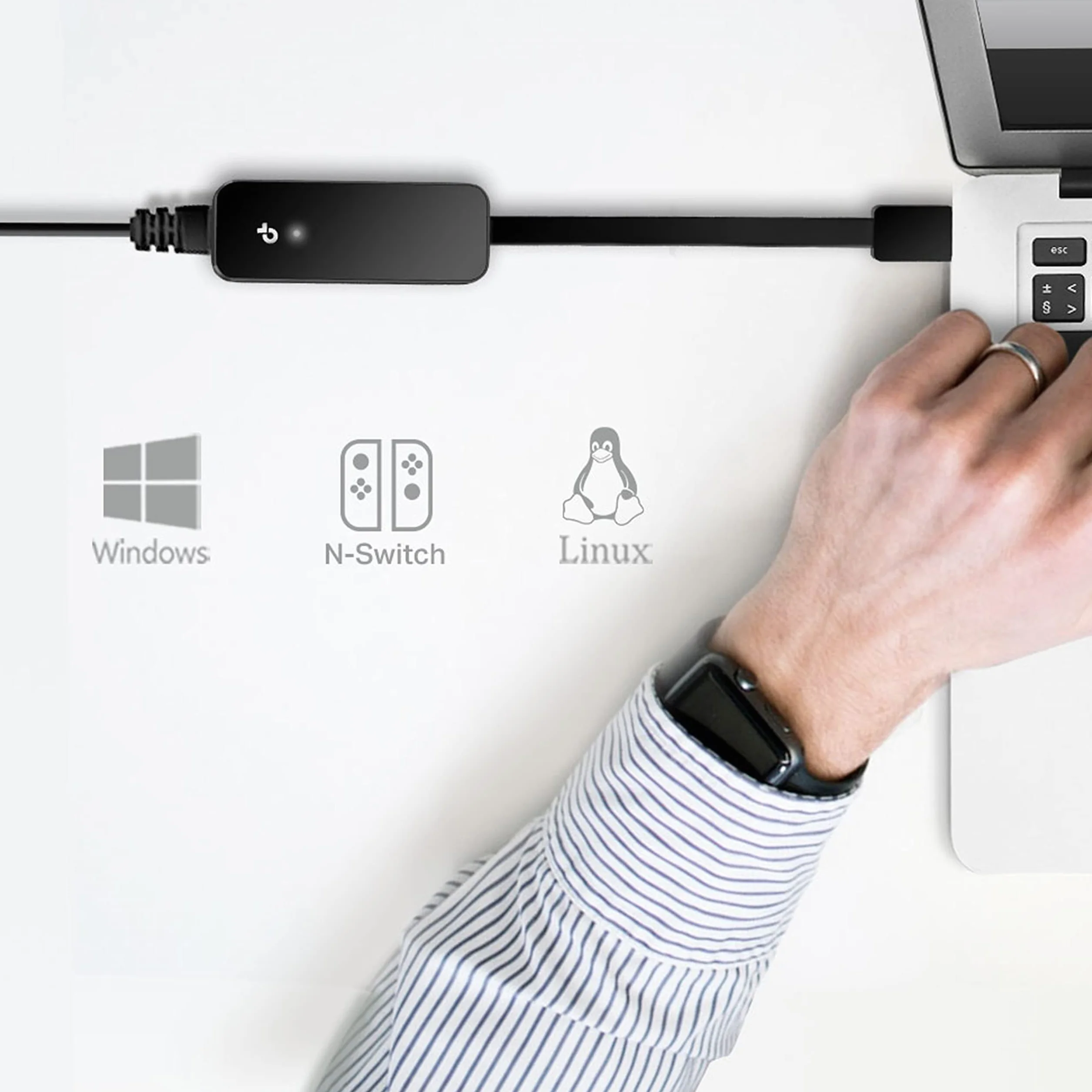 TP-Link UE306 | Adapter USB 3.0 do Ethernet 1000 Mb/s | Kompaktowy Design | Plug & Play | Kabel Składany | Kompatybilny z Windows/macOS/Linux/Chrome OS