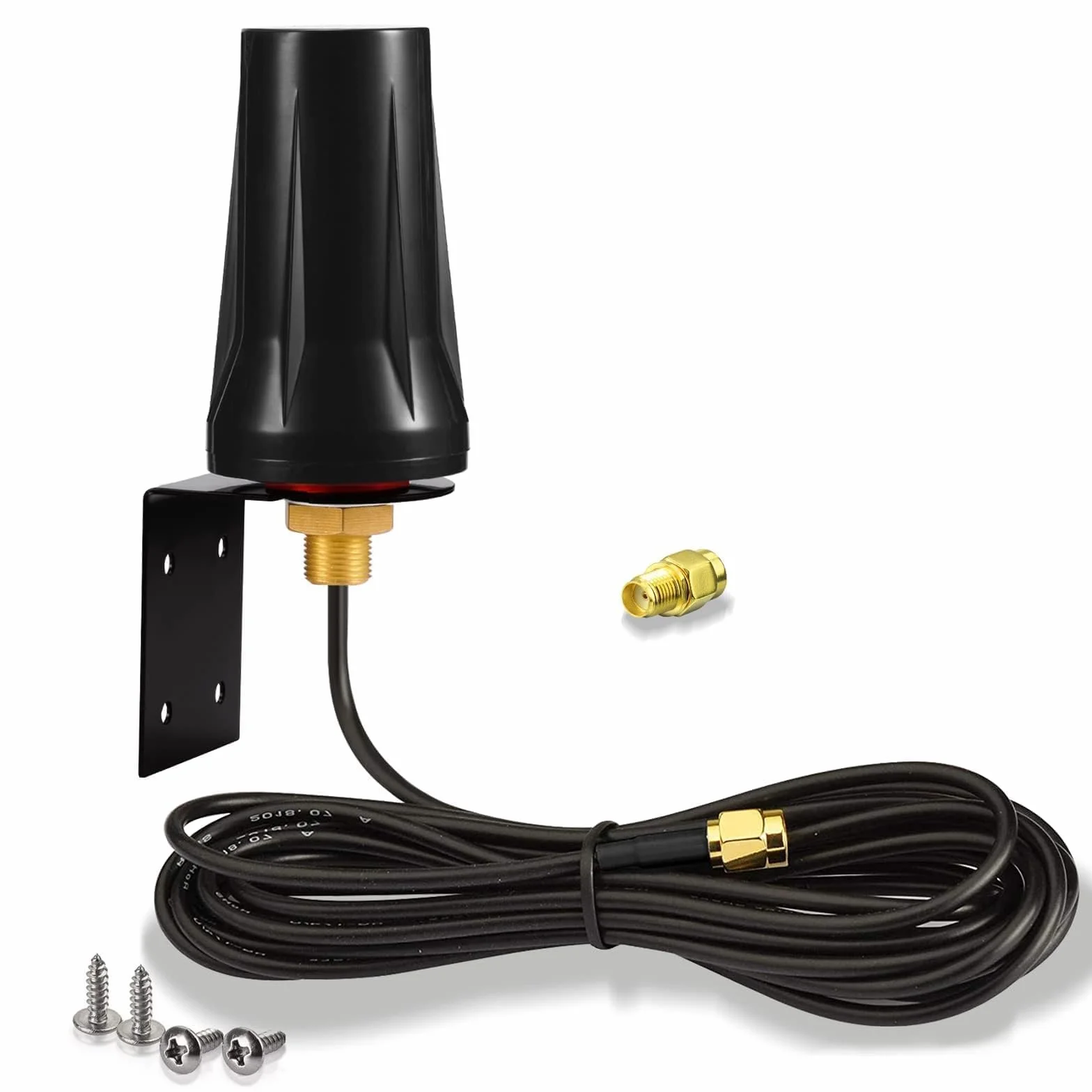 Bingfu Zewnętrzna antena 4G LTE do montażu na ścianie wodoodporna antena SMA męska 5dBi kompatybilna z Vodafone EE O2 Three 4G LTE Router Gateway Modem Router Gateway Trail Camera