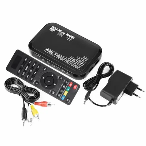 Full HD Mini, 110 240 V 1080 P Odtwarzacz Multimedialny Mediaplayer Hdmi Obsługa Usb MMC RMVB MP3 AVI MKV (ue)