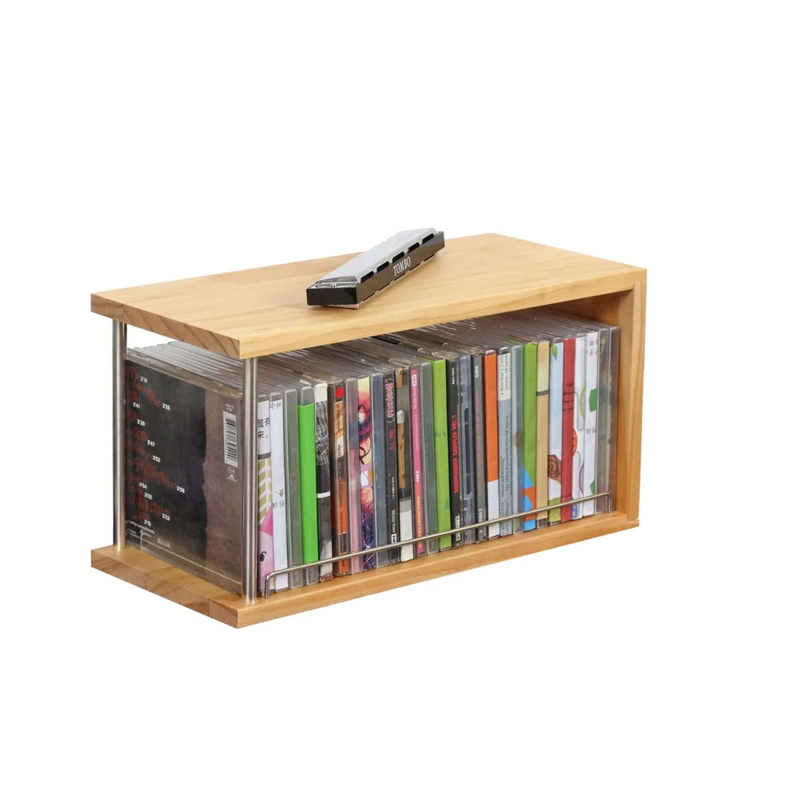 Stojak do przechowywania płyt CD, można układać w stos, stojak do przechowywania multimediów, pudełko do przechowywania płyt DVD – taca DVD do przechowywania i organizacji, uchwyt do