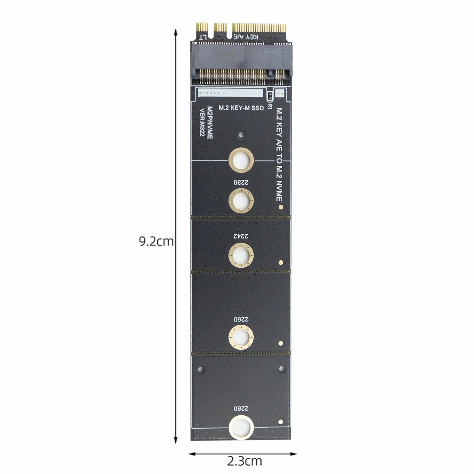 POFET Nvme Adapter, karta konwertera M2 Key A/E na NVME do interfejsu karty sieci WiFi na interfejs dysku twardego M.2