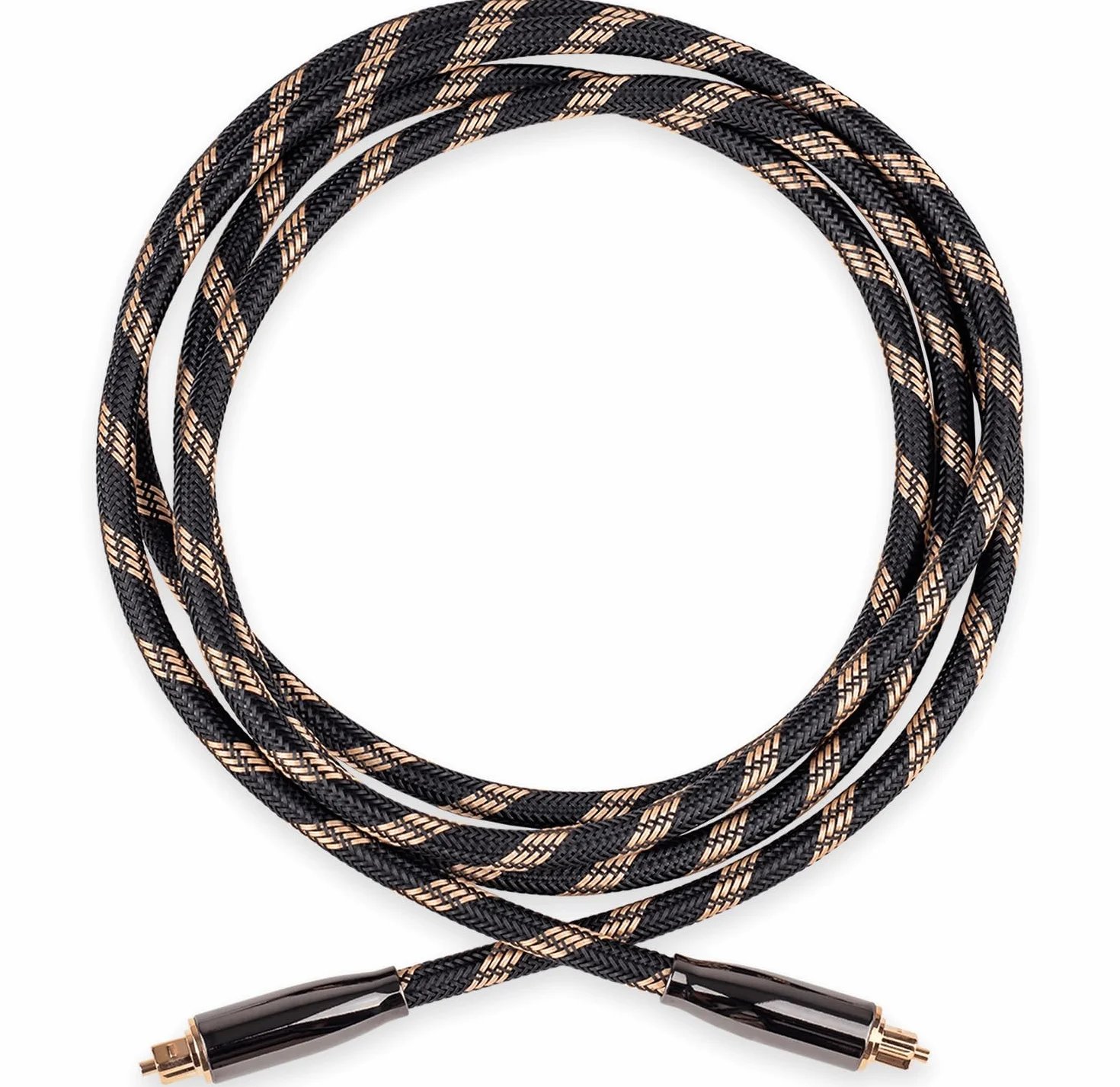 Reagle Toslink cyfrowy kabel audio – wysokiej jakości optyczny kabel światłowodowy S/PDIF, pozłacane złącza 24K, nylonowa powłoka – Dolby Digital, DTS-HD, obsługa dźwięku przestrzennego 5.1/7.1, 2 m