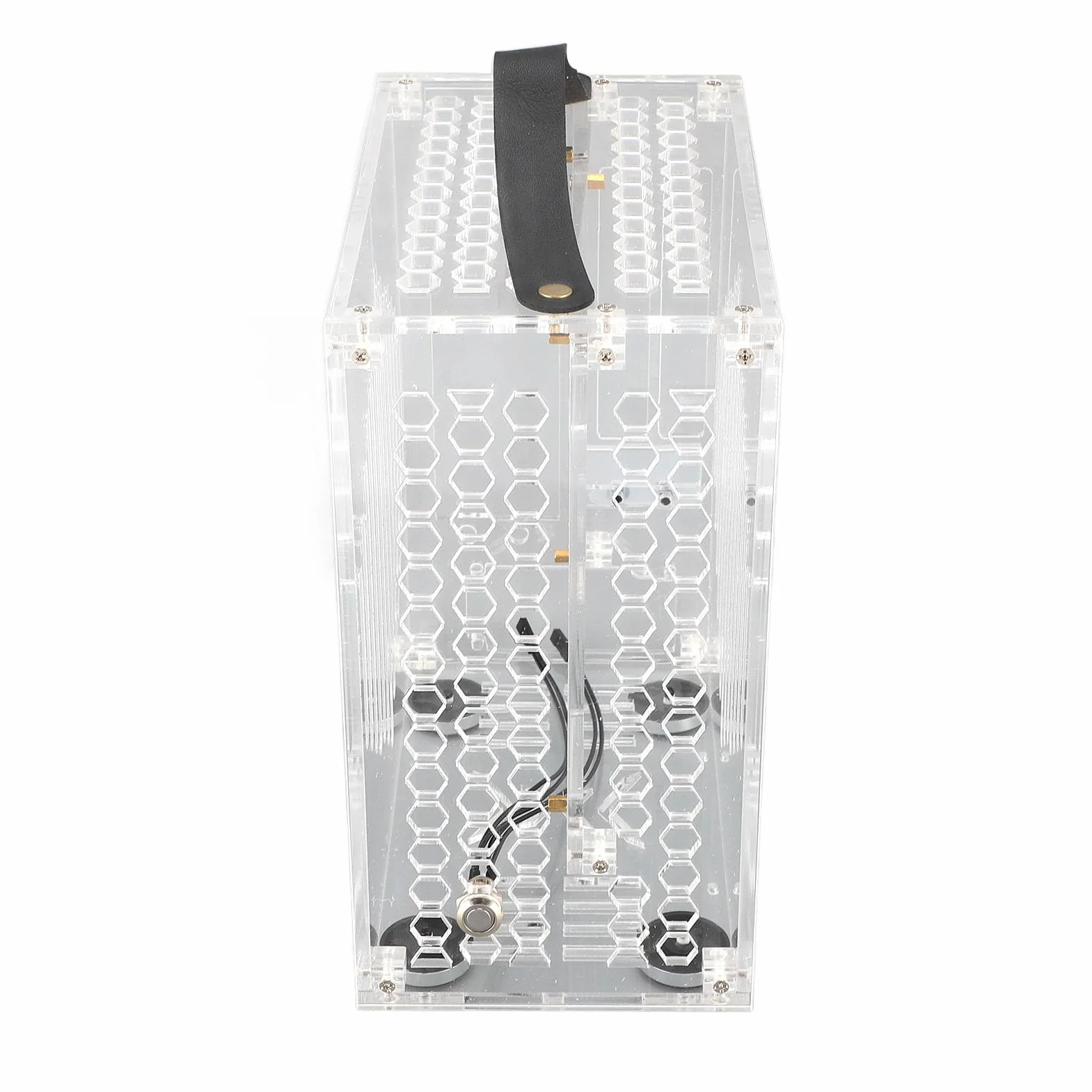 Alomejor Kompaktowa Obudowa Biurkowa Mini ITX z Przezroczystymi Panelami Akrylowymi do Biznesu i Gier 23x20,5x12cm (jasne)