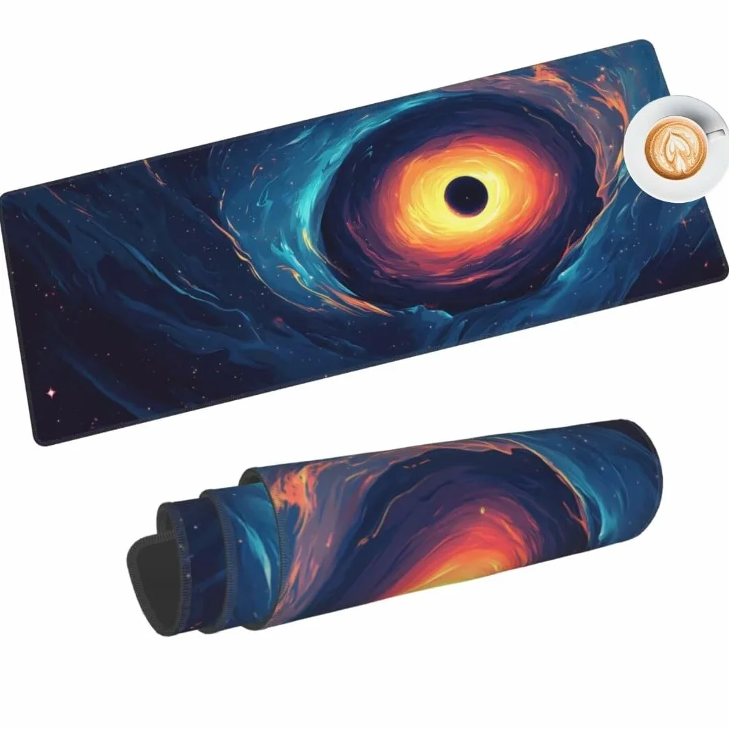 Universe 213HDM Duża podkładka pod mysz do gier, 150 x 60 cm, wodoodporna, czarna , antypoślizgowa gumowa podstawa, akcesoria biurowe, dekoracja biurowa