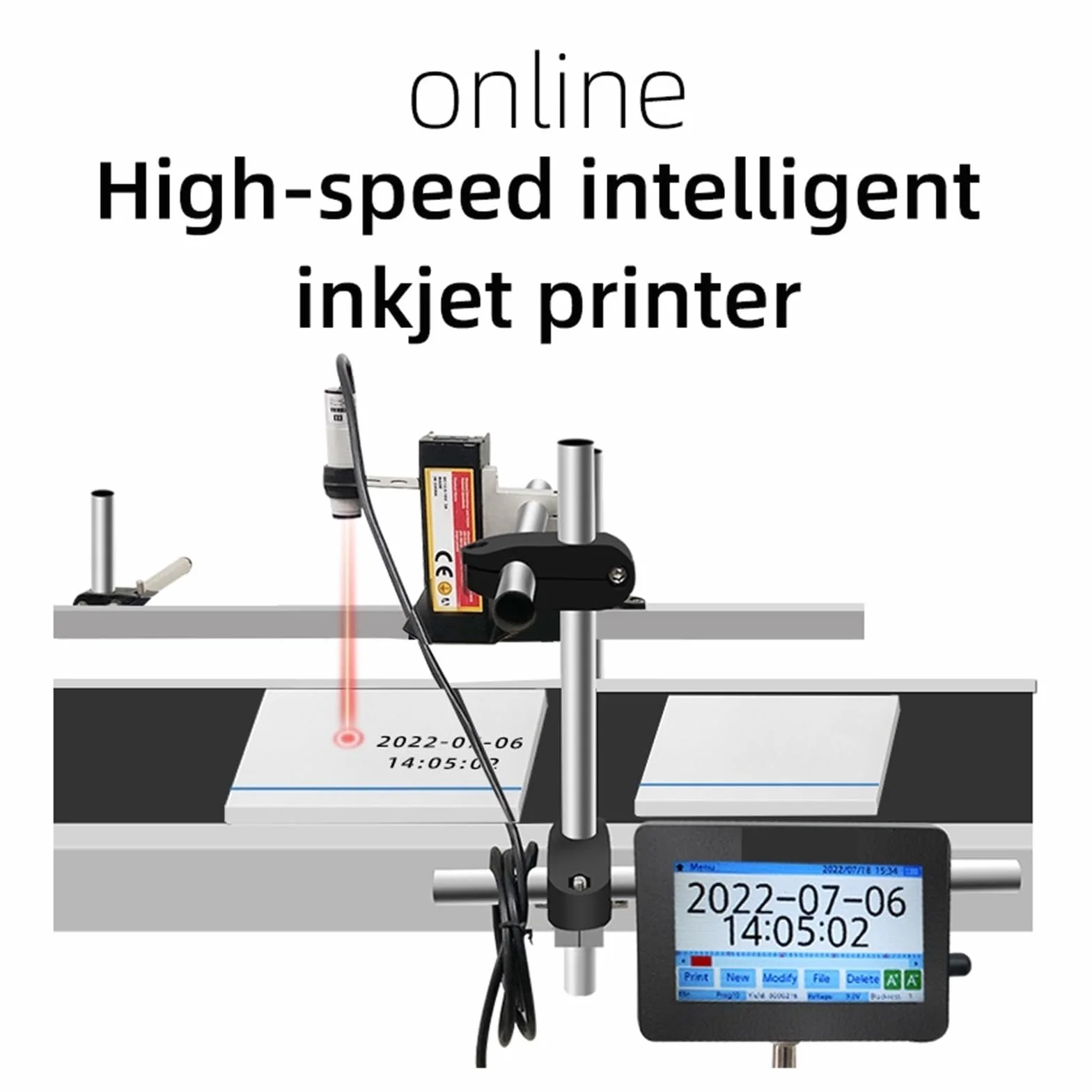 12,7 mm Automatyczna maszyna do kodowania atramentowego Linia montażowa Data produkcji Numer partii Drukarka online Opakowanie Torba Drukowanie nasadek Szeroki materiał do druku