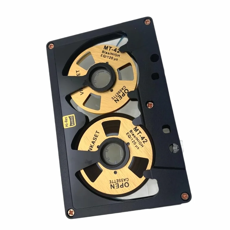 Kaseta audio z rolką 50 minut pusta taśma dwustronna metalowe kółka