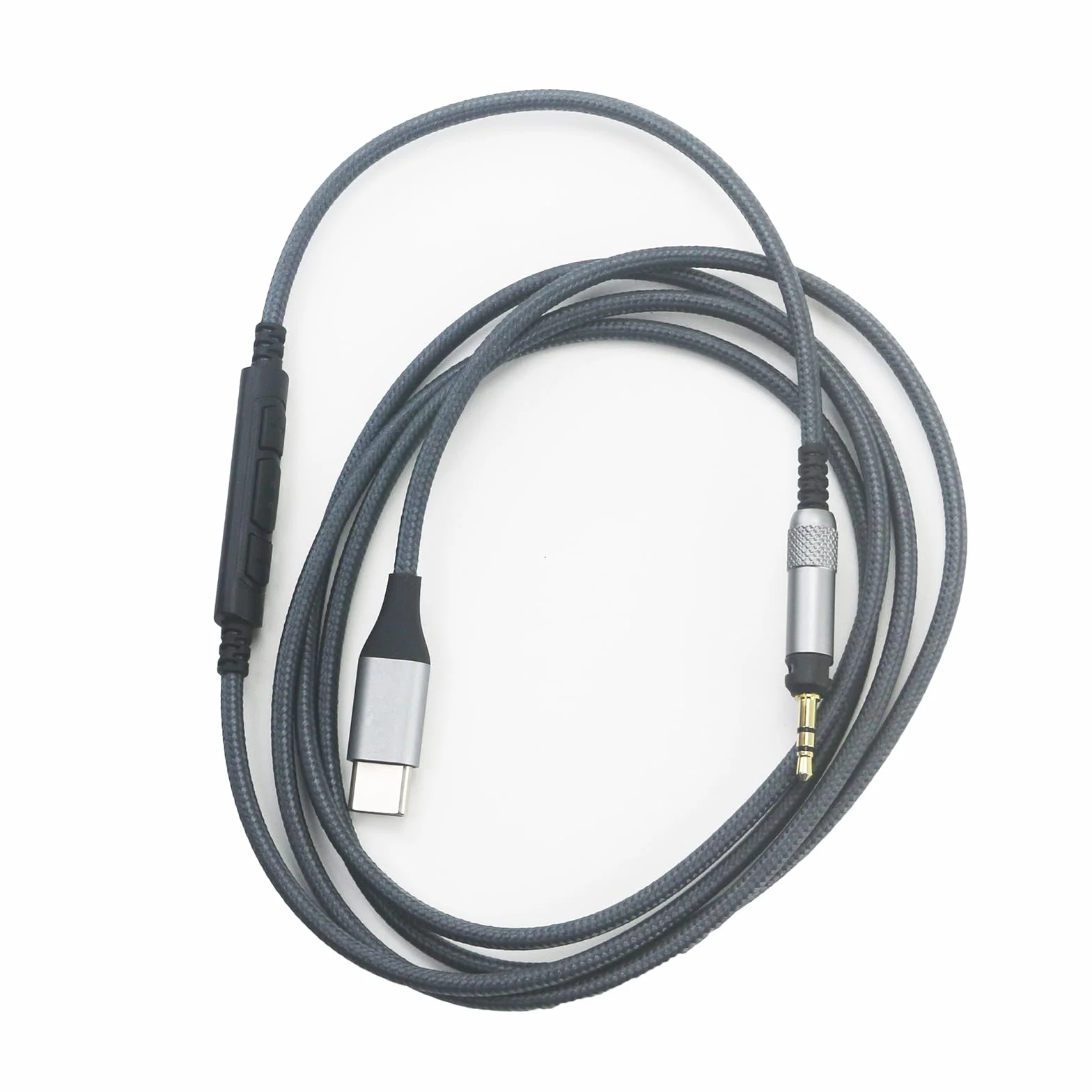 ABLET Kabel audio USB C, kompatybilny ze słuchawkami Sennheiser HD598, HD598SE, HD560s, HD598Cs HD599, zdalny mikrofon głośności, kompatybilny z telefonem Oneplus z systemem Android