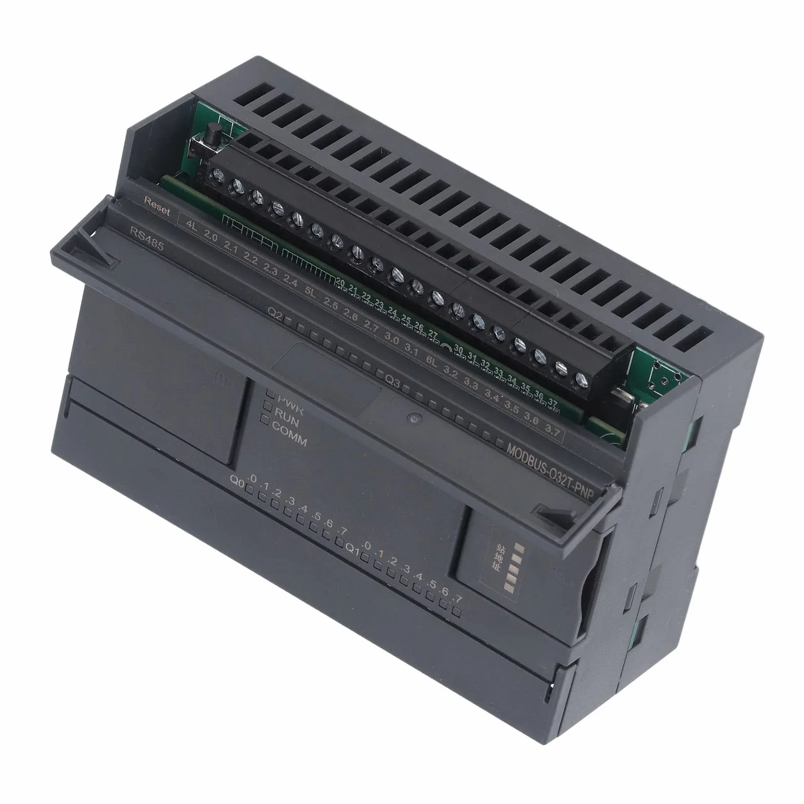 Sterownik PLC, 32-kanałowa Płytka Sterowania Przemysłowego z Wyjściem Tranzystorowym z , Programowalny Sterownik Logiczny 24 V DC do Sterowania Urządzeniami IO i Przechowywania Parametrów