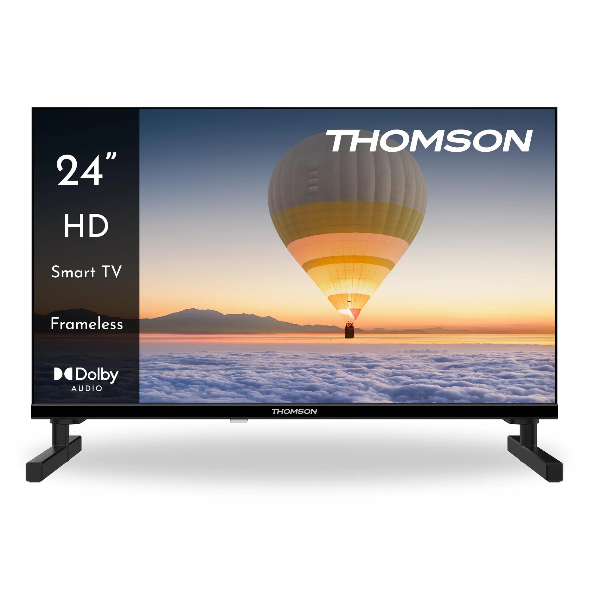 Thomson 24 Cali (60cm) HD LED Smart TV, Wi-Fi, Sterowanie Głosowe, HDR10, Dolby Audio, Potrójny Tuner (Kabel/Satelita/Antena), HDMI, USB, 1.5GB RAM, 8GB Flash – 24HT2S15