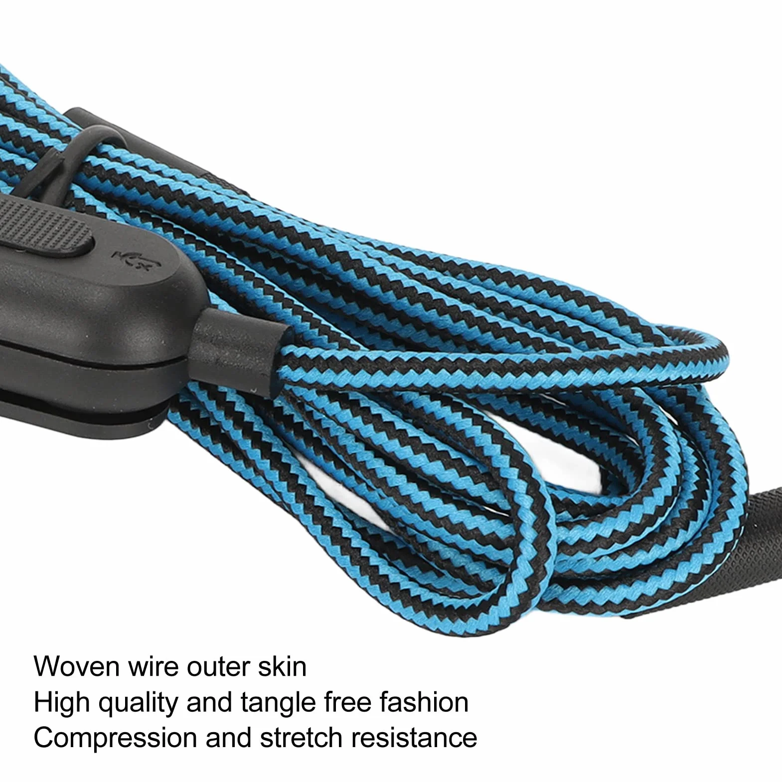 Ejoyous Kabel do słuchawek zamiennych do słuchawek gamingowych, tkany kabel do słuchawek z regulacją głośności i wyłącznikiem wyciszającym do G Pro G Pro X G433 (niebieski)