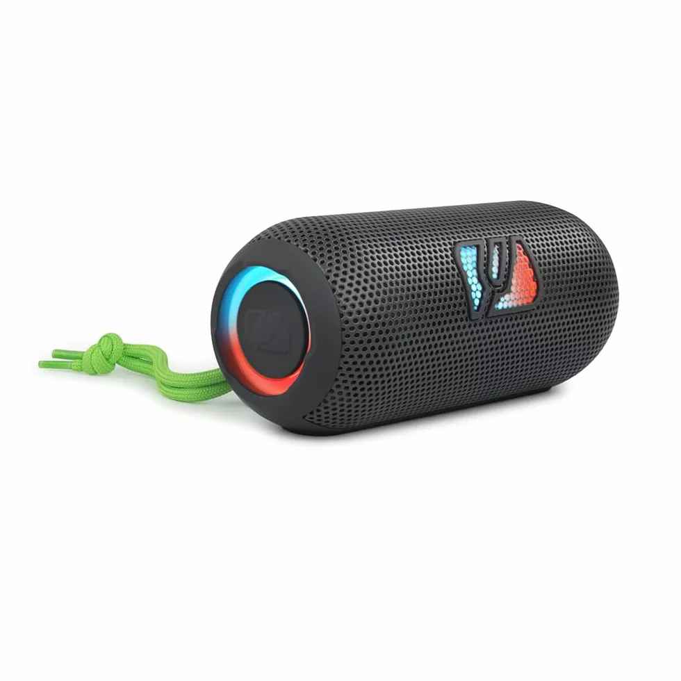 Muse M790BT Przenośny głośnik Bluetooth odporny na zachlapanie z wbudowanym światłem. 60 W mocy zestawu głośnomówiącego. Możliwość pary Stereo. Koncektor ładowania USB-C. Bateria 2700 mAh