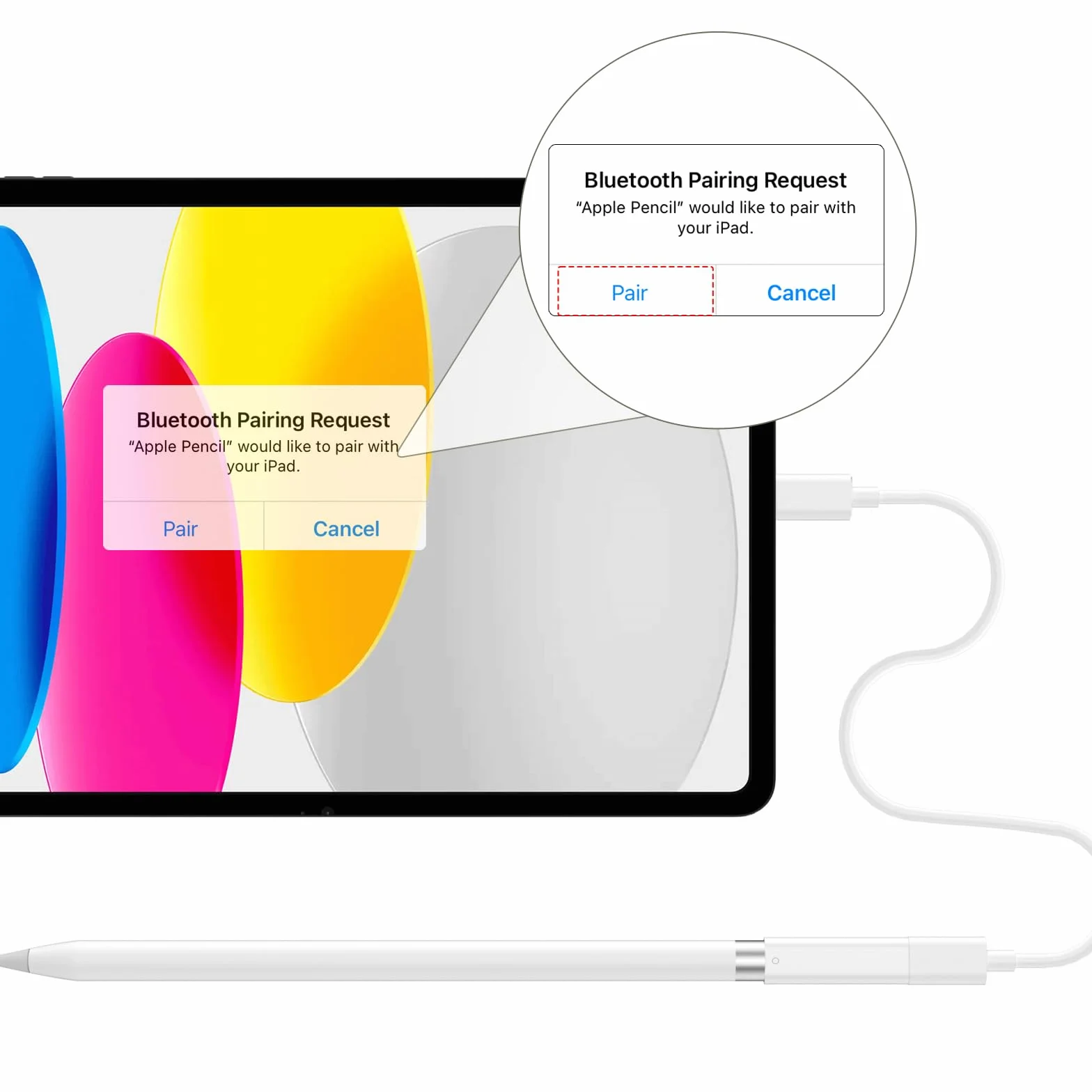TechMatte Ładowarka do Apple Pencil 1. generacji, złącze ładowarki Lightning na USB‑C, obsługuje parowanie z iPadem 10./11. generacji A16 2025.