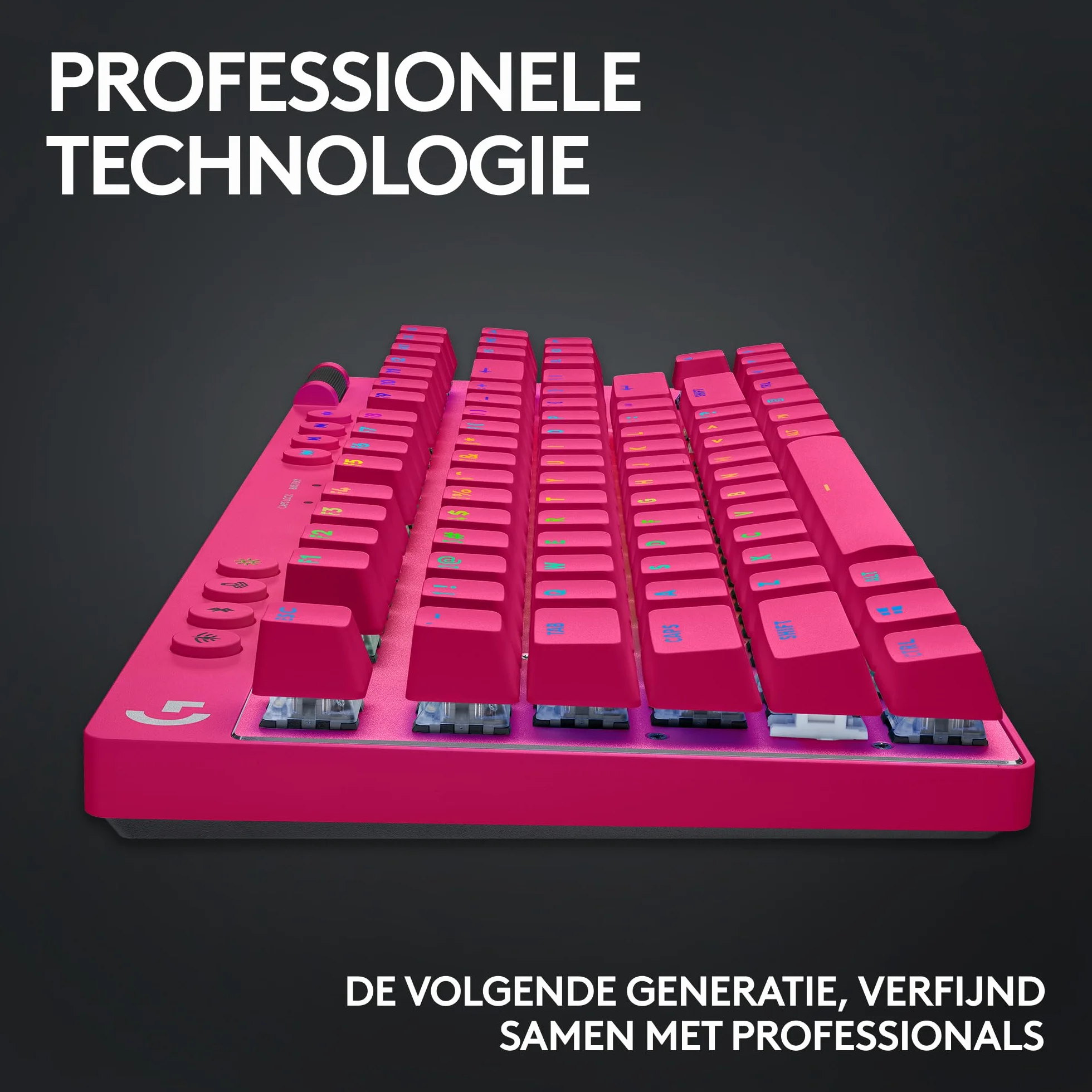 Logitech G PRO X TKL LIGHTSPEED Bezprzewodowa klawiatura do gier | AZERTY układ francuski, Tactile - Różowy