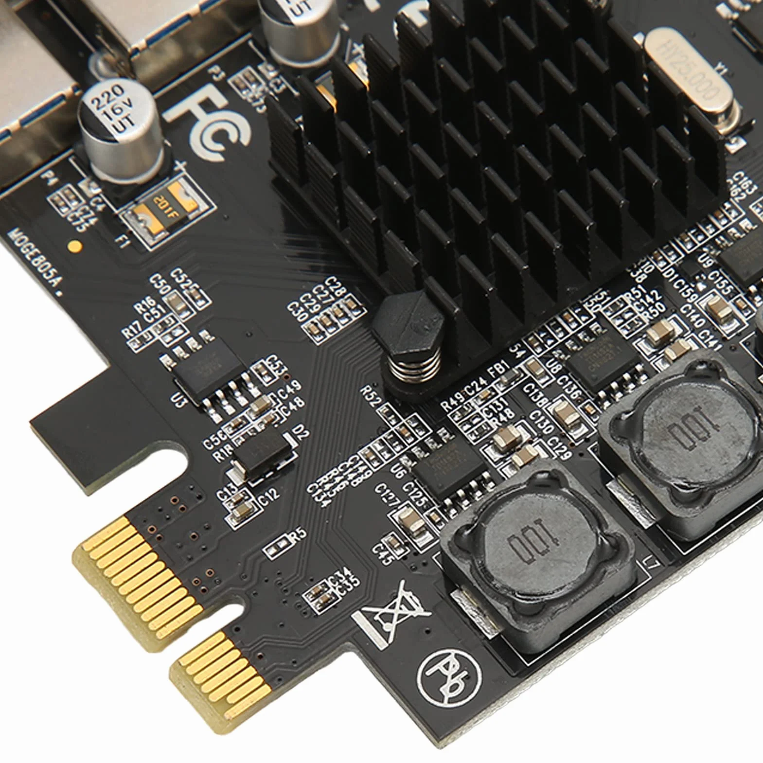Karta Rozszerzeń PCIE na USB, Karta Adaptera 5 Gb/s 4 Porty USB 3.0 dla 7/8/10/11/XP dla Vista dla Linux Interfejs Magistrali PCI E Brak Zewnętrznego Zasilania