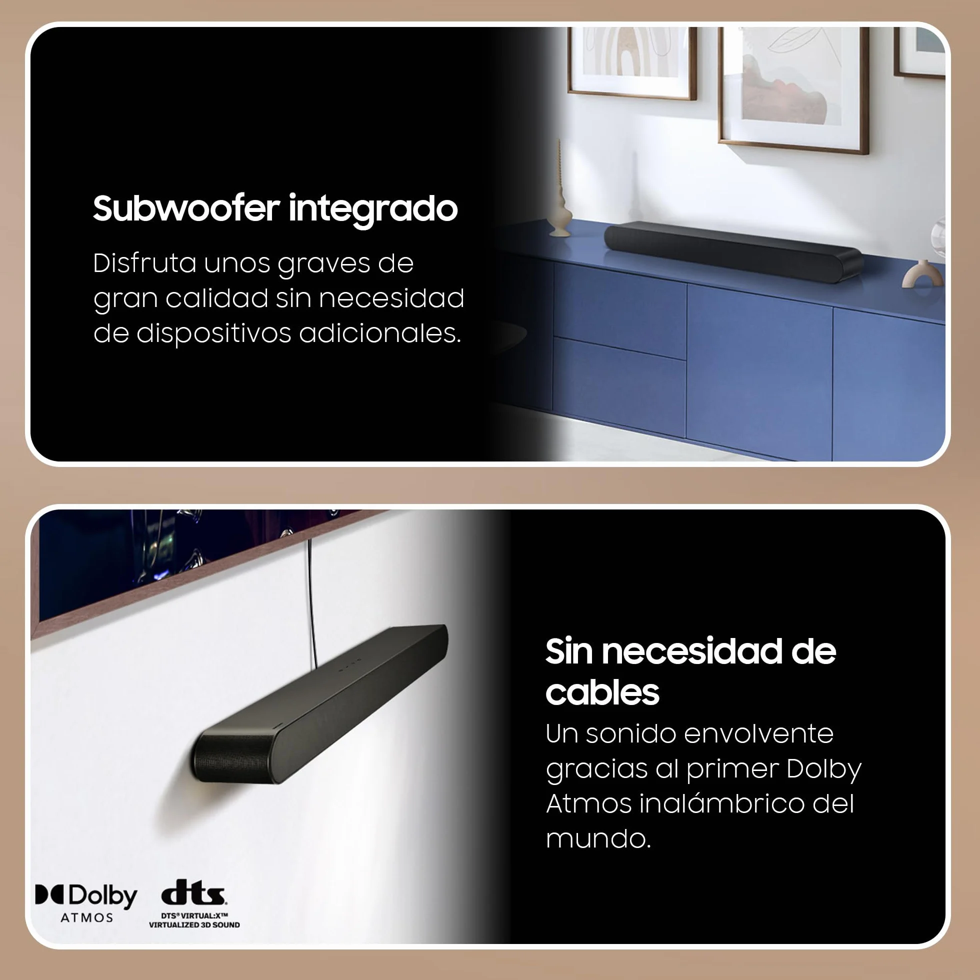 Samsung Soundbar HW-S60D/ZF serii S, 7 głośników, bezprzewodowy Dolby Atmos, 5.0-kanałowy dźwięk, Q-Simphony, Alexa, kompatybilny z Google Assistant, Black 2024