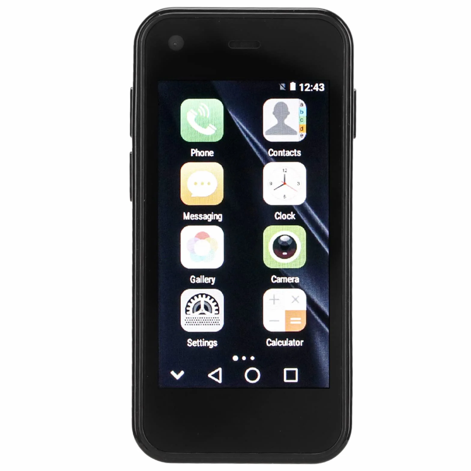 Odblokowany Mini Smartfon 2,5 Cala, Lekki Ekran Dotykowy HD 3G WiFi GPS 1 GB 8 GB Czterordzeniowy Telefon Komórkowy z Systemem Android, dla Dzieci Pracujących Telefon Zapasowy(Czarny)