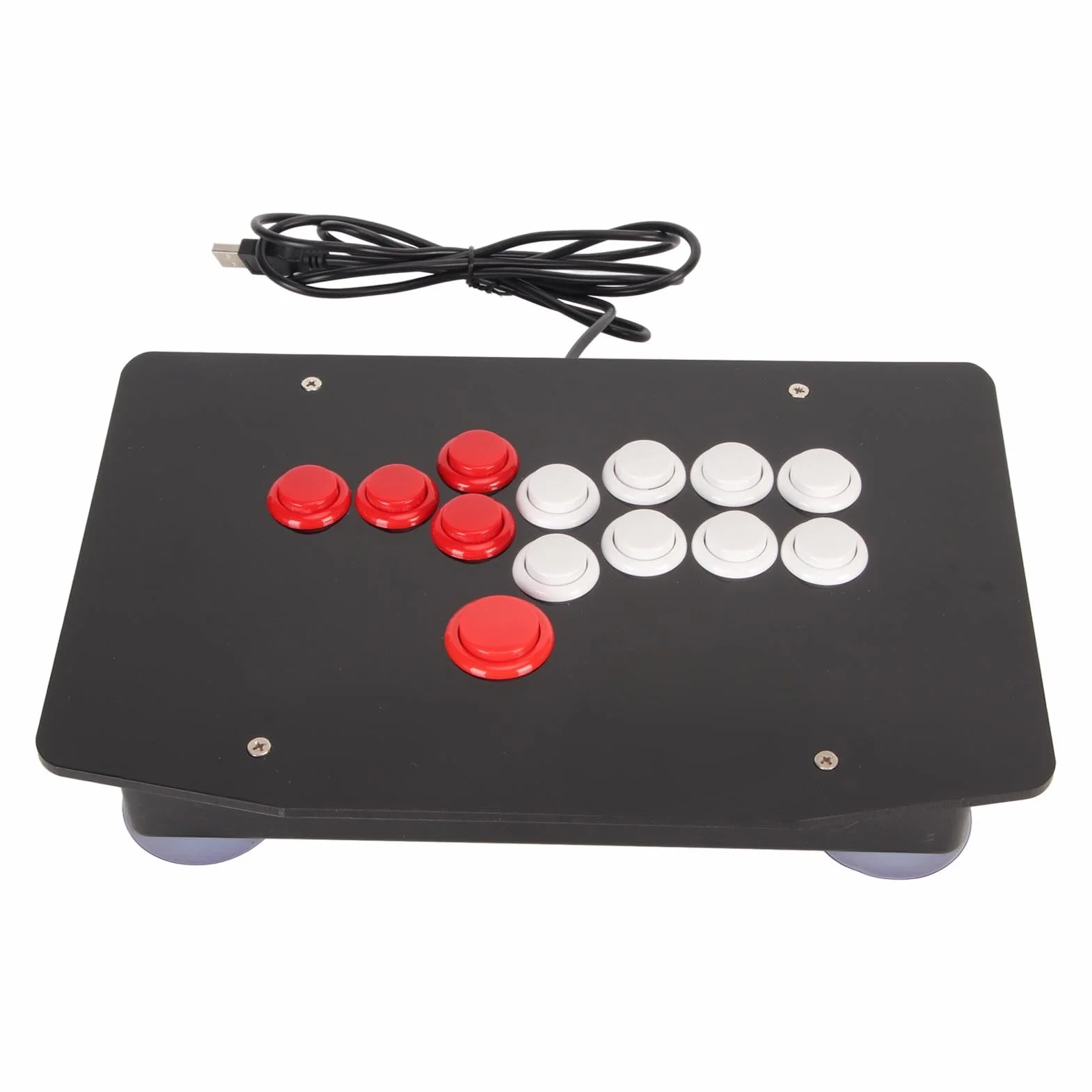 FILFEEL Fight Stick USB 2.0 z 5 Klawiszami Kierunkowymi i 8 Dużymi Przyciskami Funkcyjnymi do Gier Walki