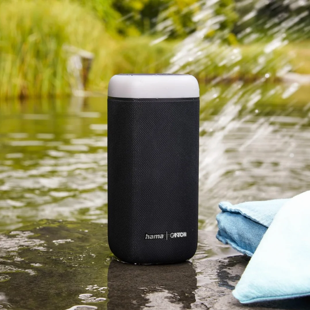 Hama Głośnik Bluetooth, 30 W (wodoodporny IPX4, efekty świetlne LED, 12 godzin pracy na baterii, mały głośnik Bluetooth, muzyka Bluetooth, pudełko na imprezy Bluetooth,