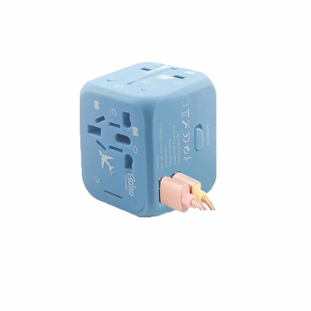 Uniwersalna adapter zasilacza doskonała ładowarka wtyczki na całym świecie z 2 Usb. Port, międzynarodowy adapter podróży, (Color : C)