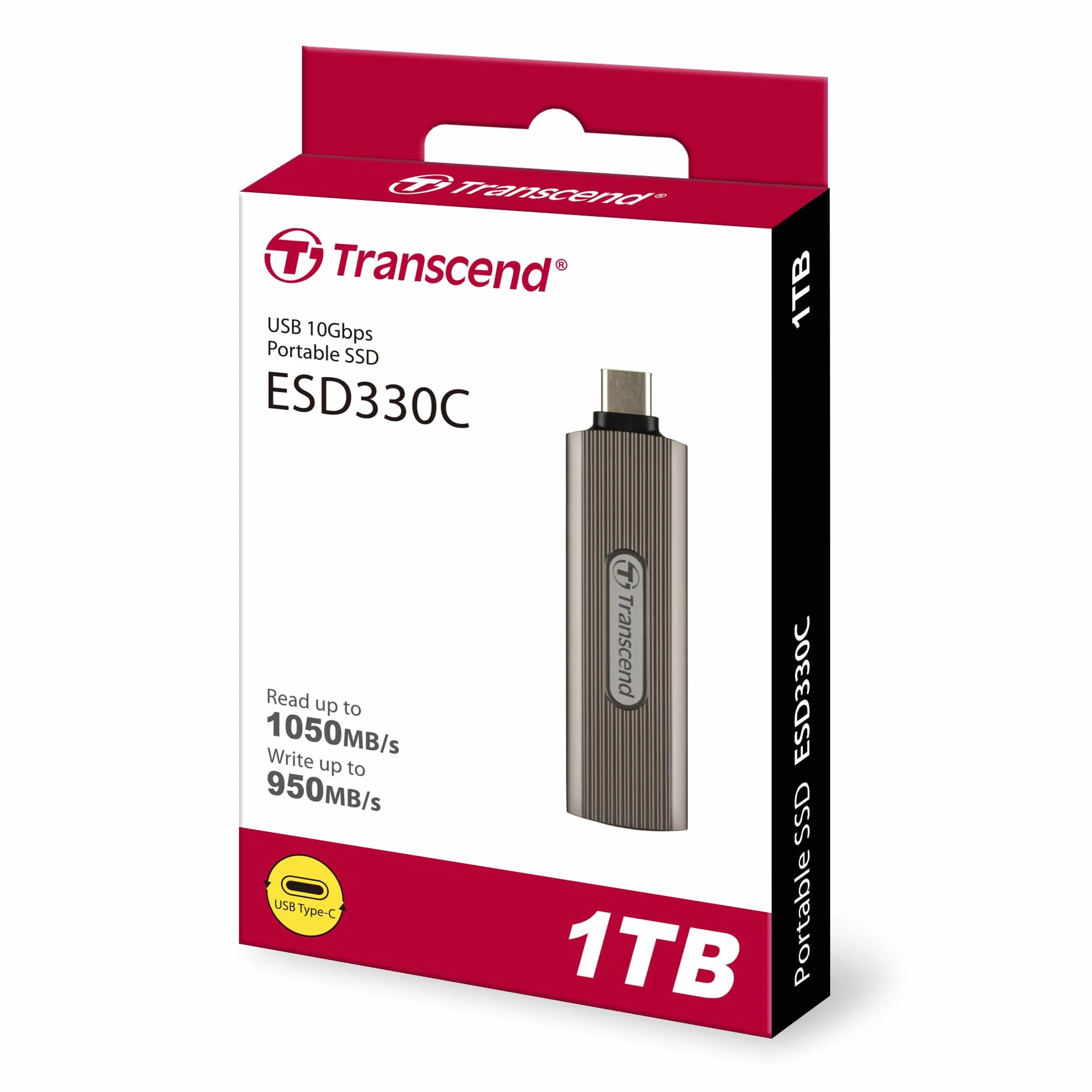 Transcend Przenośny dysk SSD ESD330C 1TB USB Type-C 10 Gbit/s – TS1TESD330C