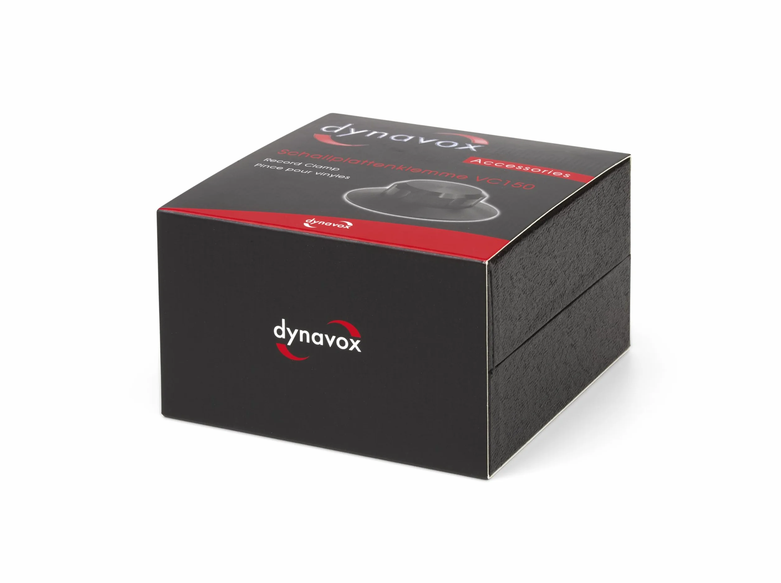 Dynavox Zacisk do płyty gramofonowej VC150, zacisk do mocowania płyty winylowej, z aluminium, czarny