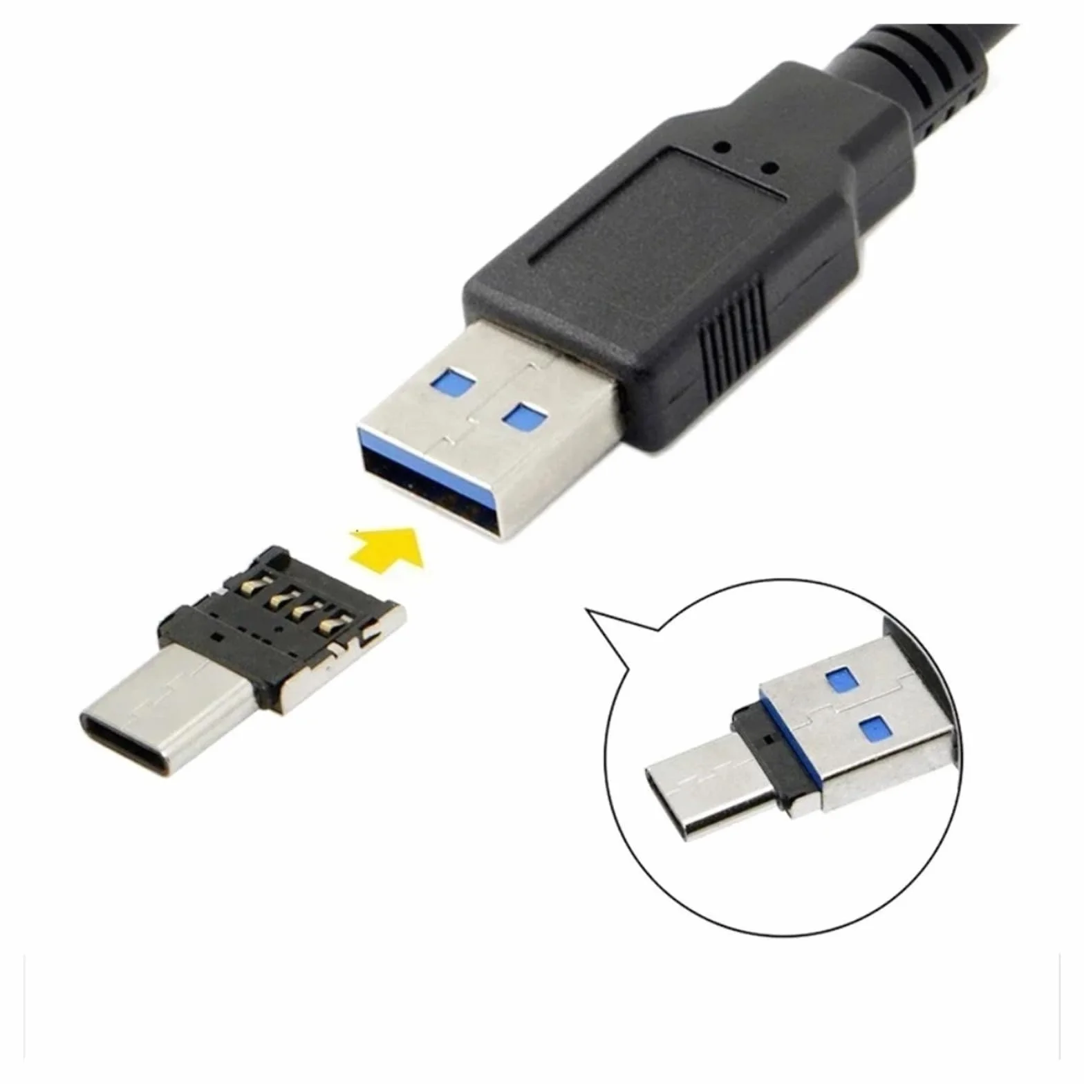 Adapter USB C na USB, kabel OTG typu C do komputera (10 szt.)